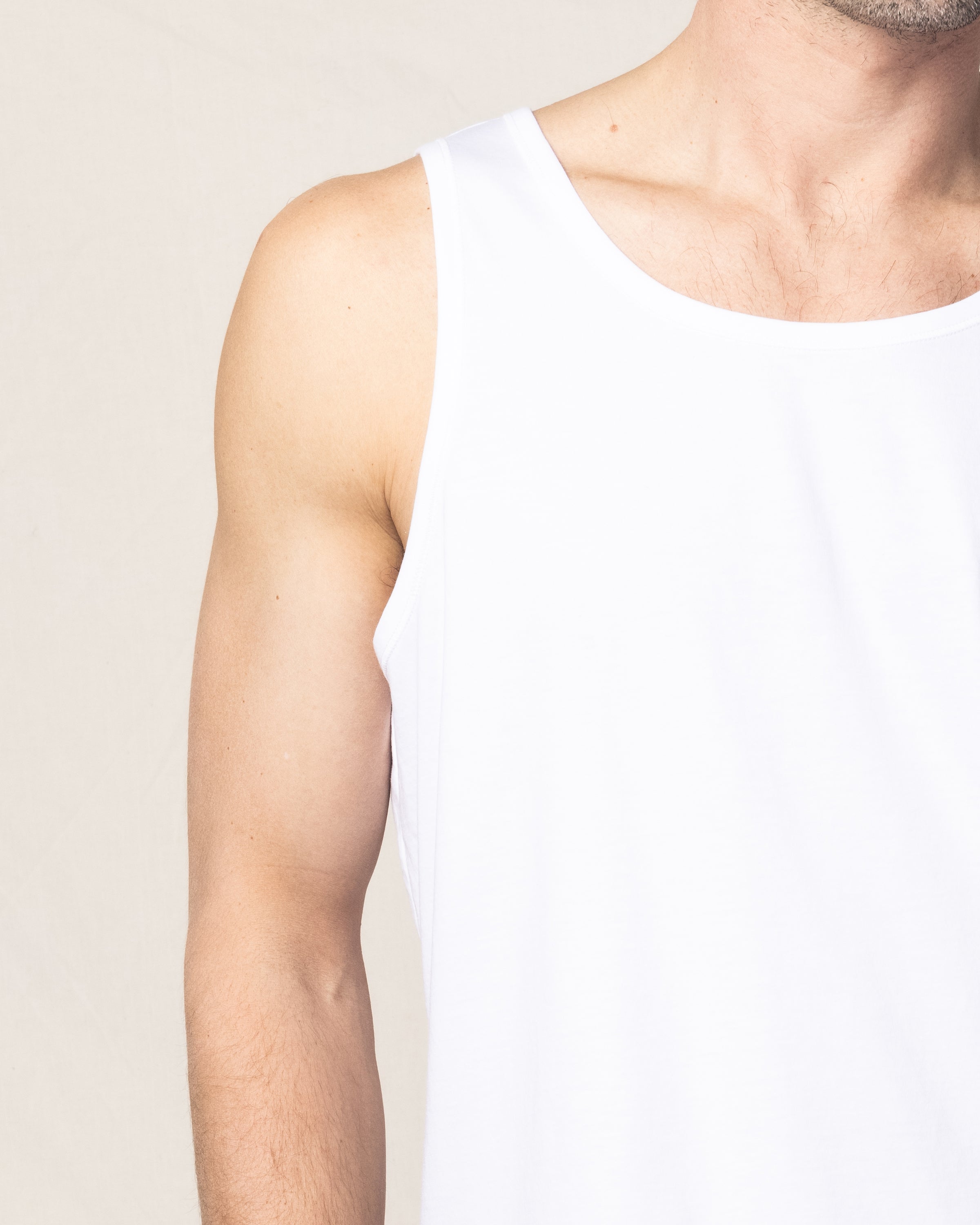 Men's Pima Tank Top in White