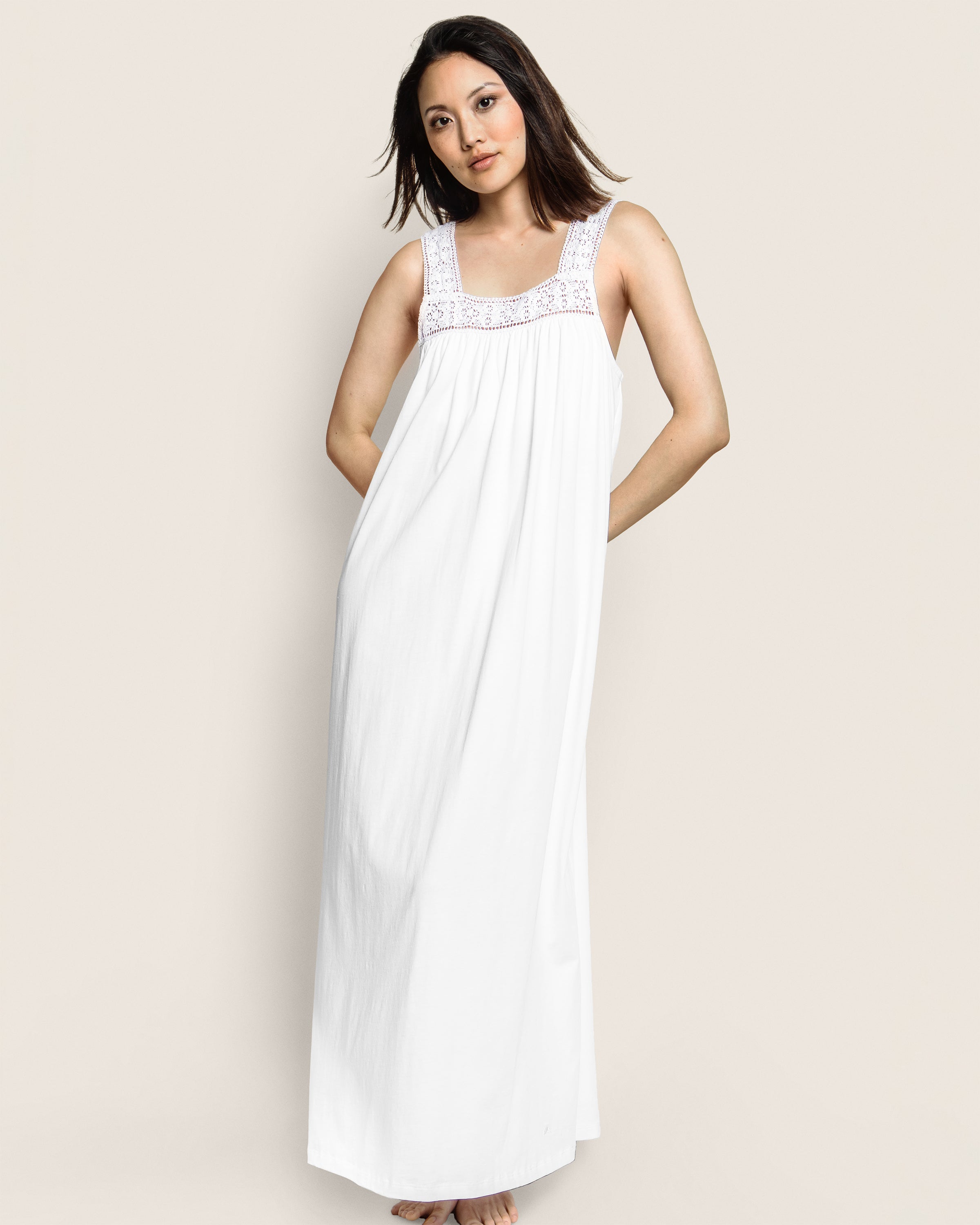 Women's Pima Camille Nightgown in White