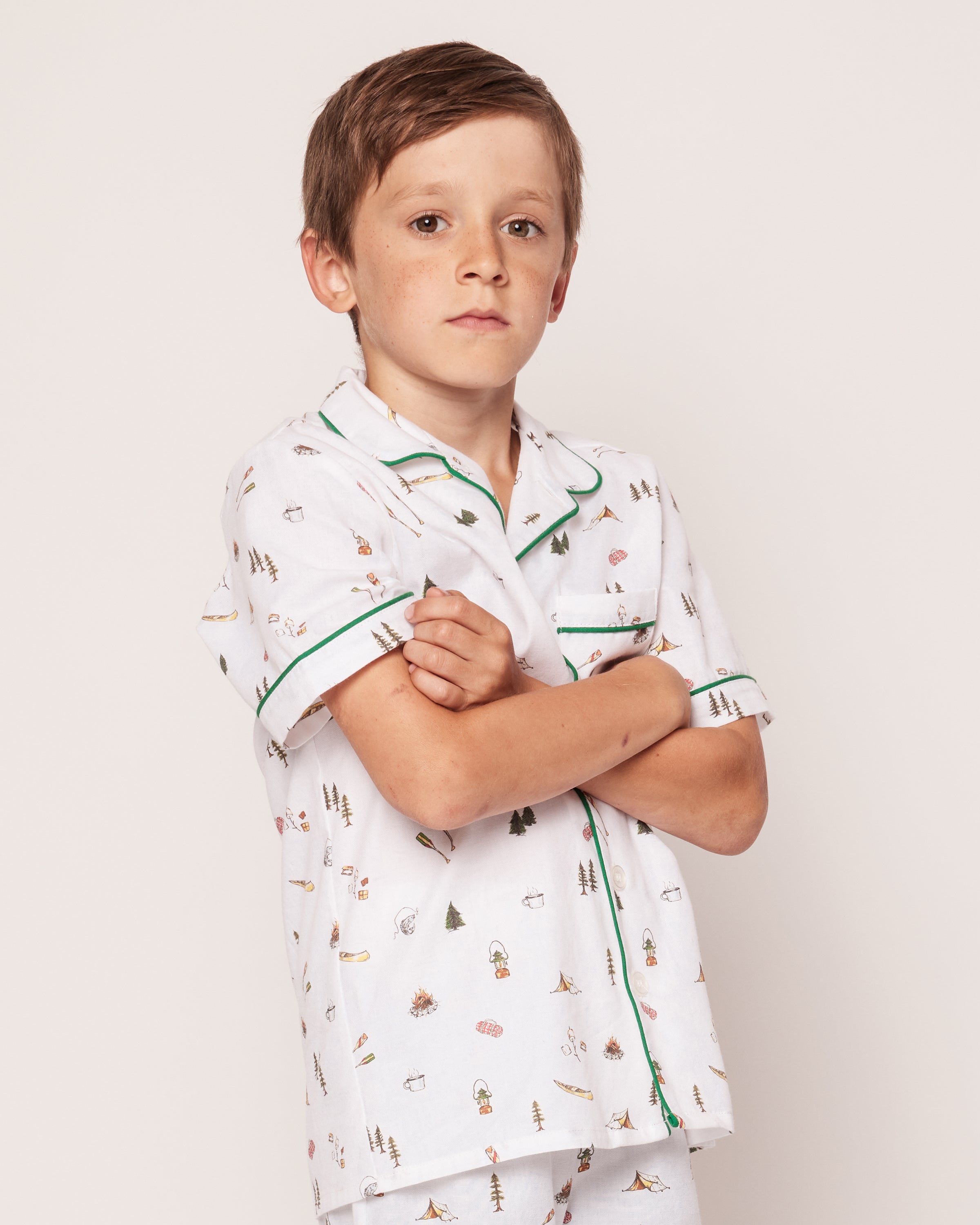 Kid's Twill Pajama Short Set in The Great Outdoors