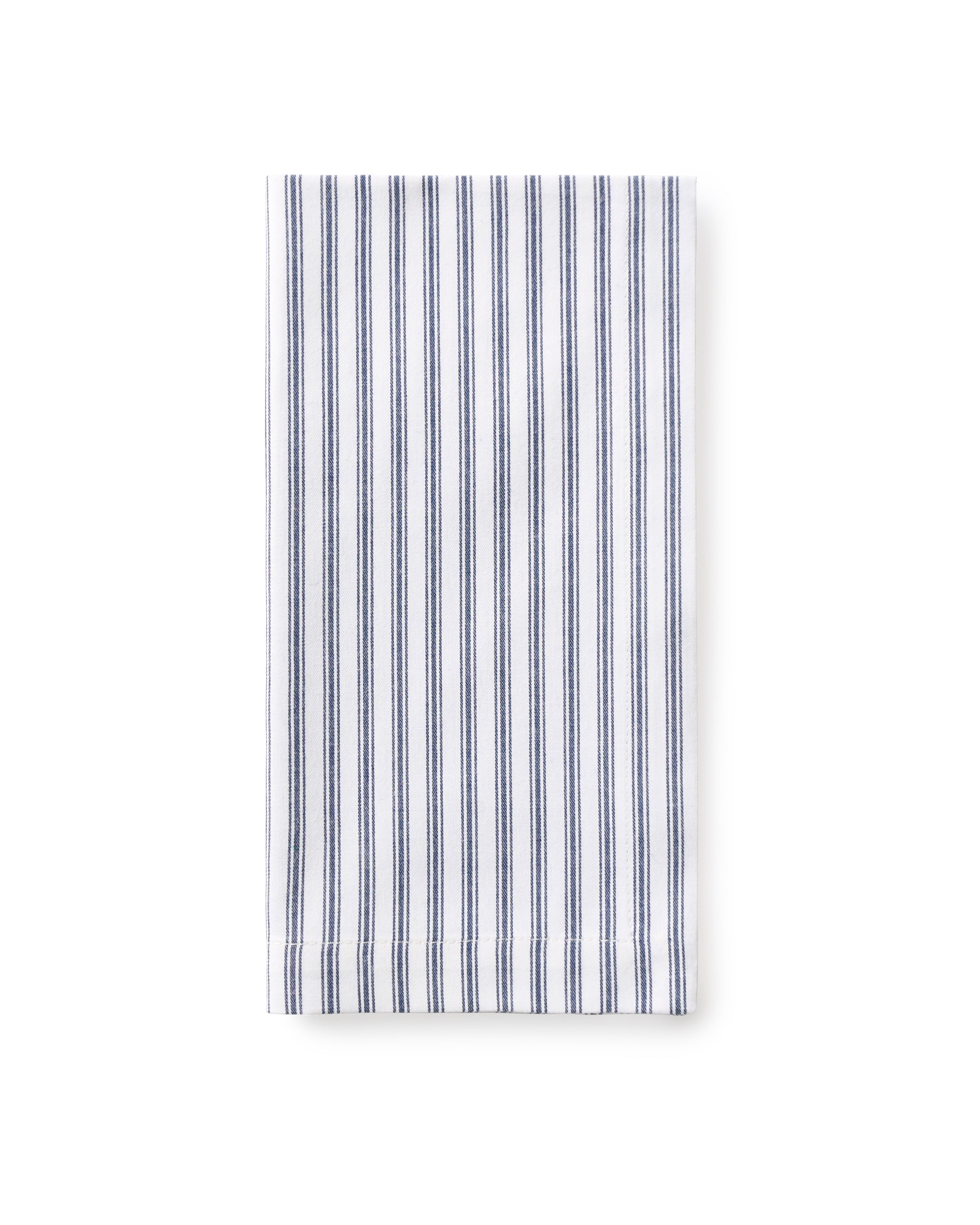 Signature Twill Napkin in Navy French Ticking