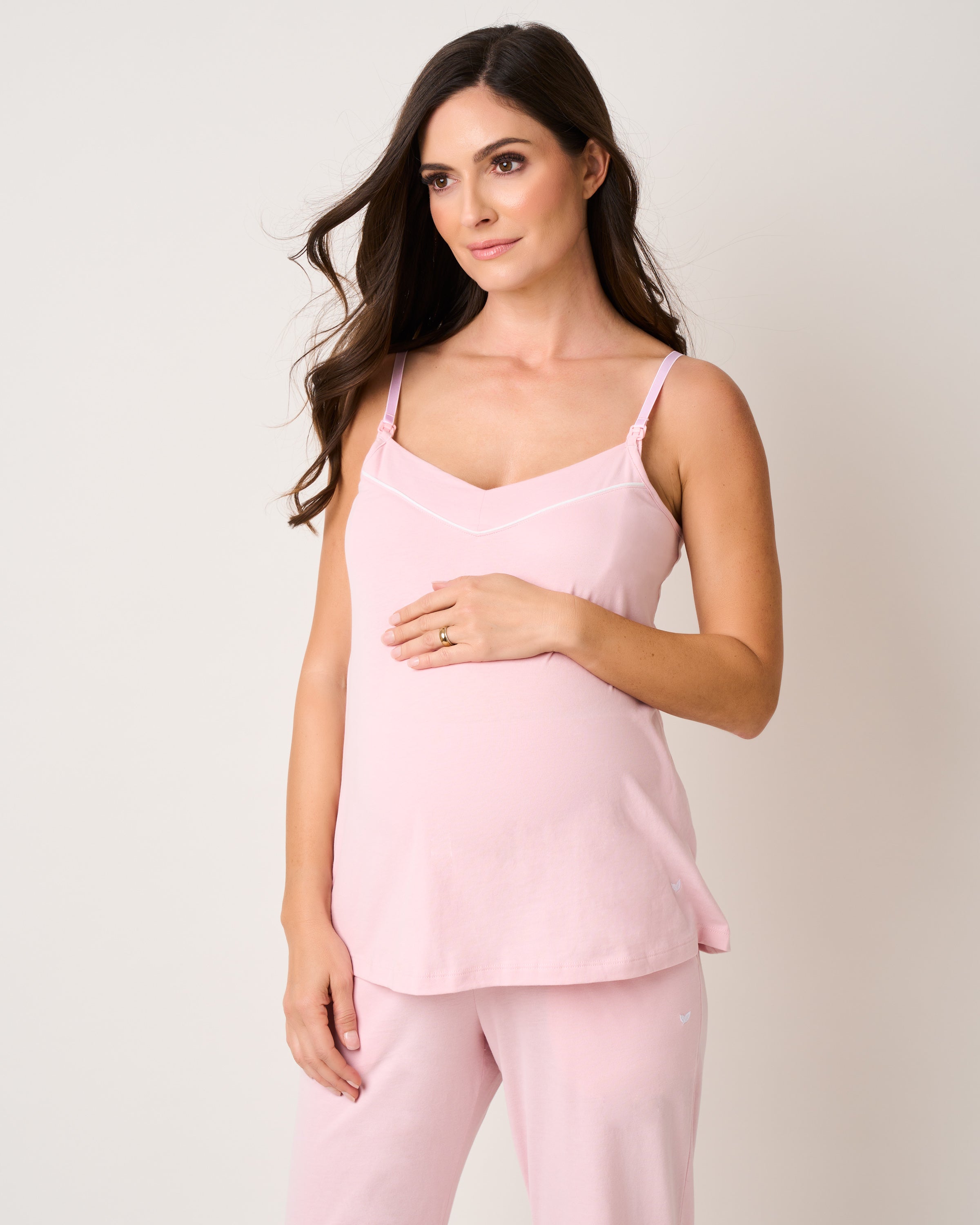 Women's Pima Maternity Camisole in Pink