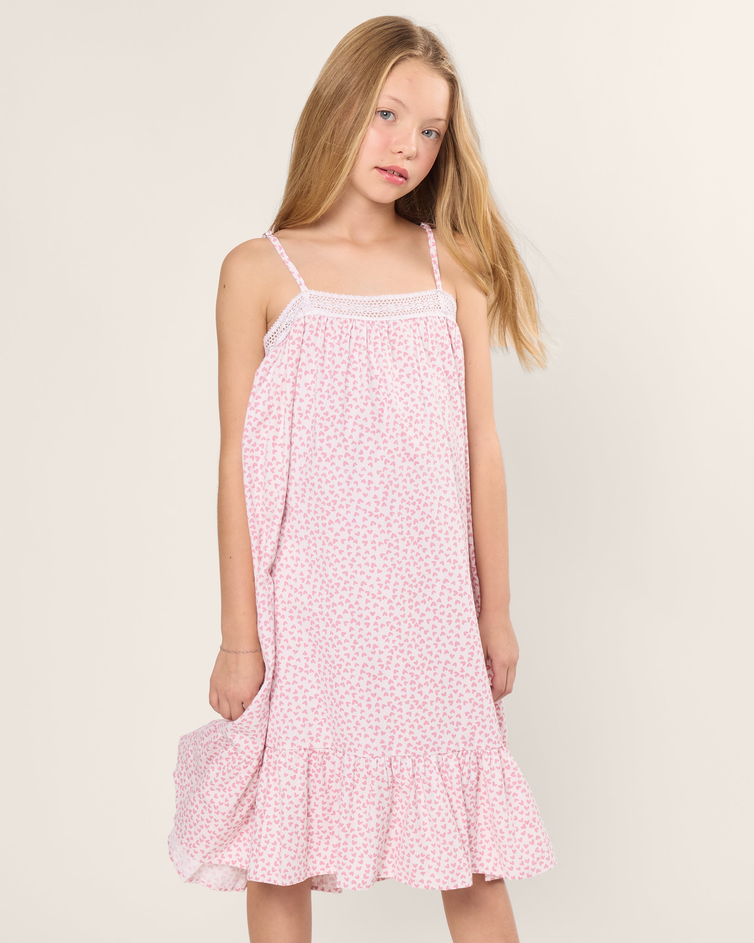 Girl's Twill Lily Nightgown in Sweethearts