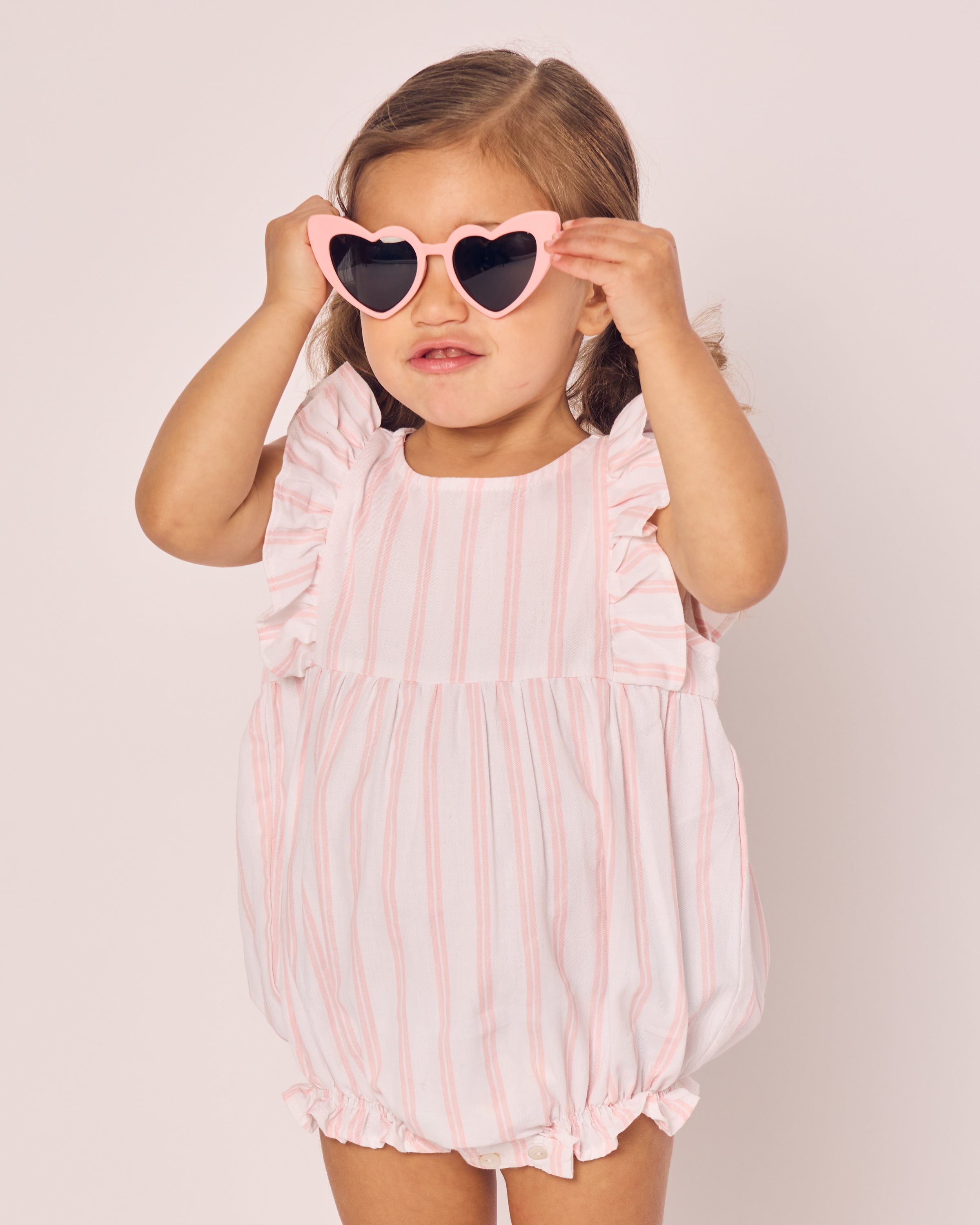 Pink and white romper hotsell