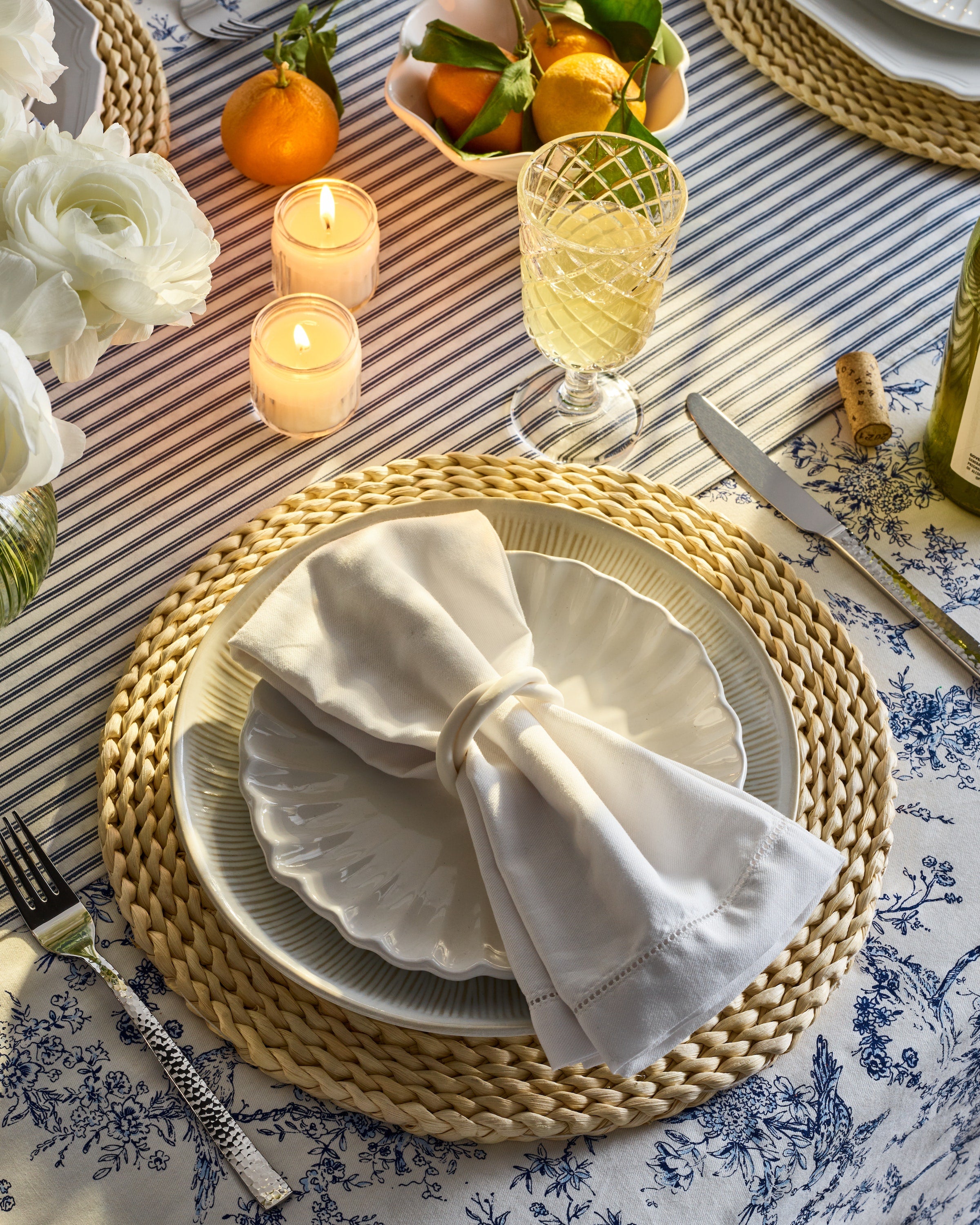 Signature Twill Napkins in White