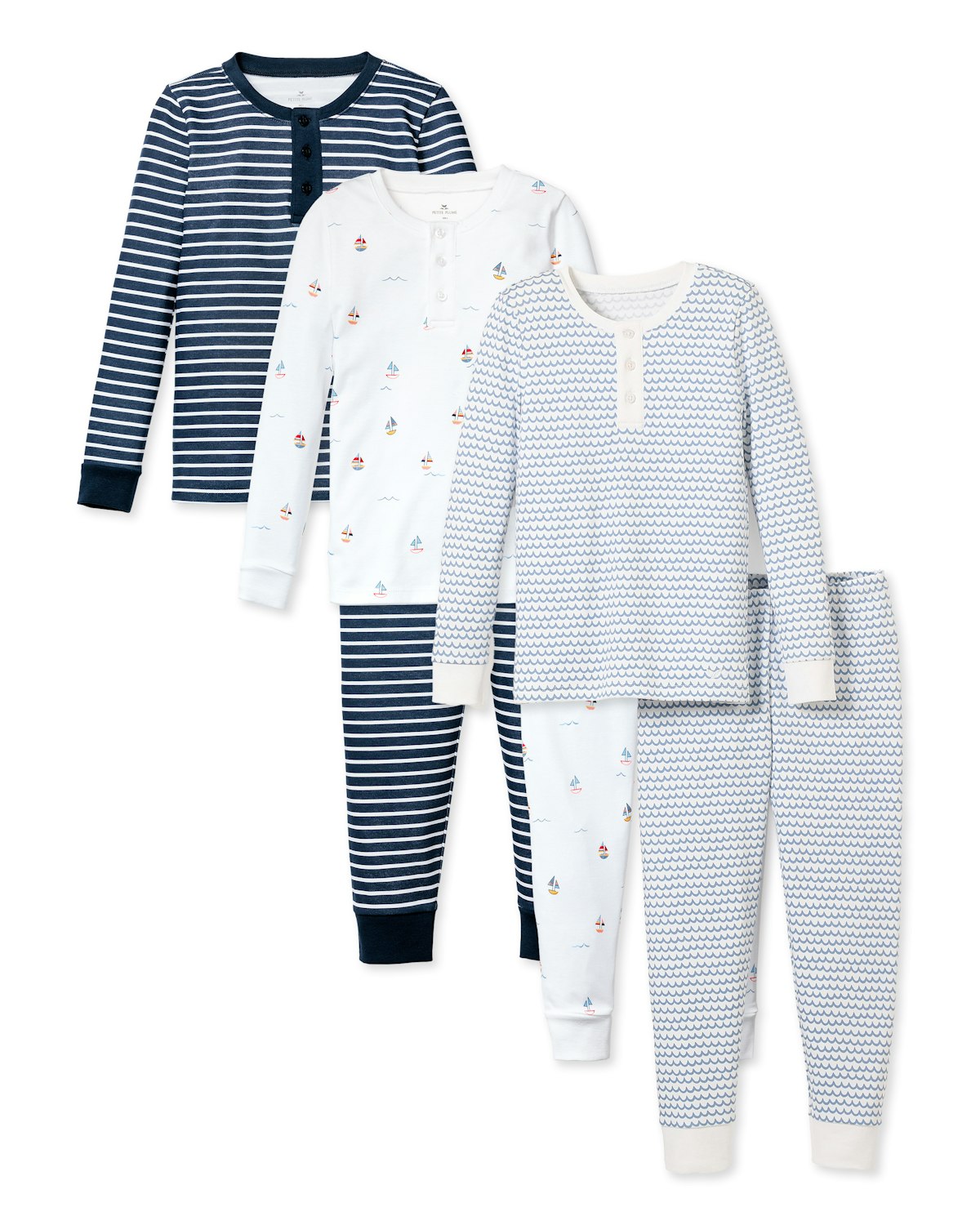 Boy's Pima Snug Fit Pajama Trio