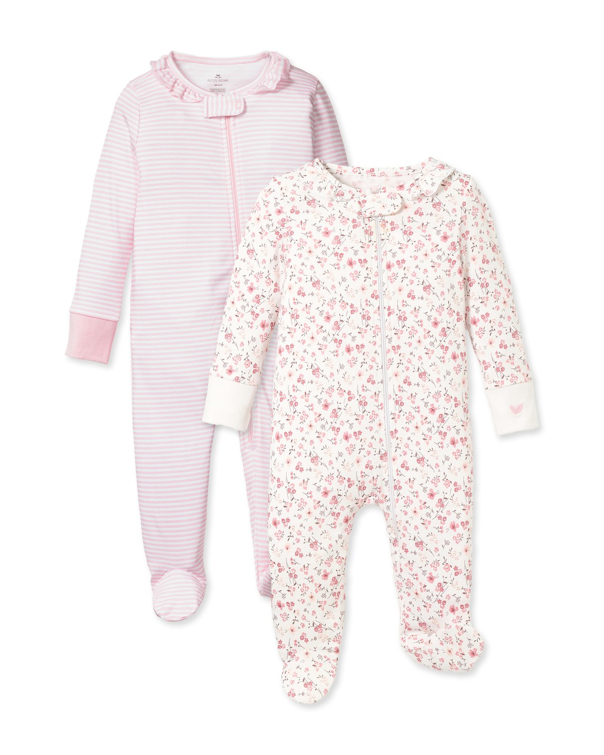 Baby's Pima Romper Duo in Pink Stripe & Dorset Floral