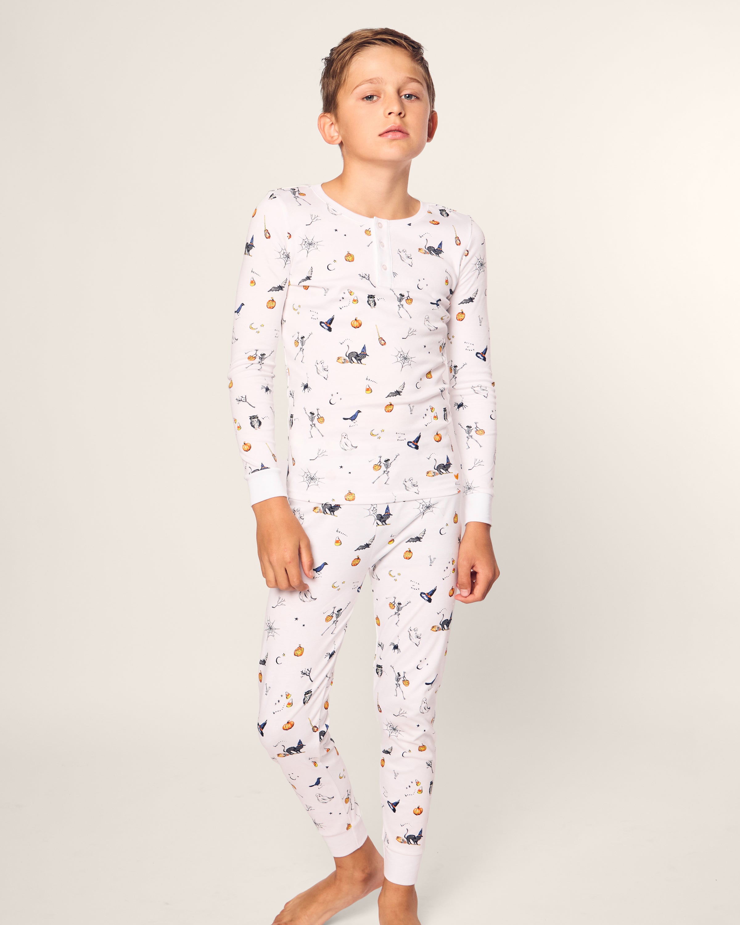 Kid's Pima Snug Fit Pajama Set in Trick or Treat