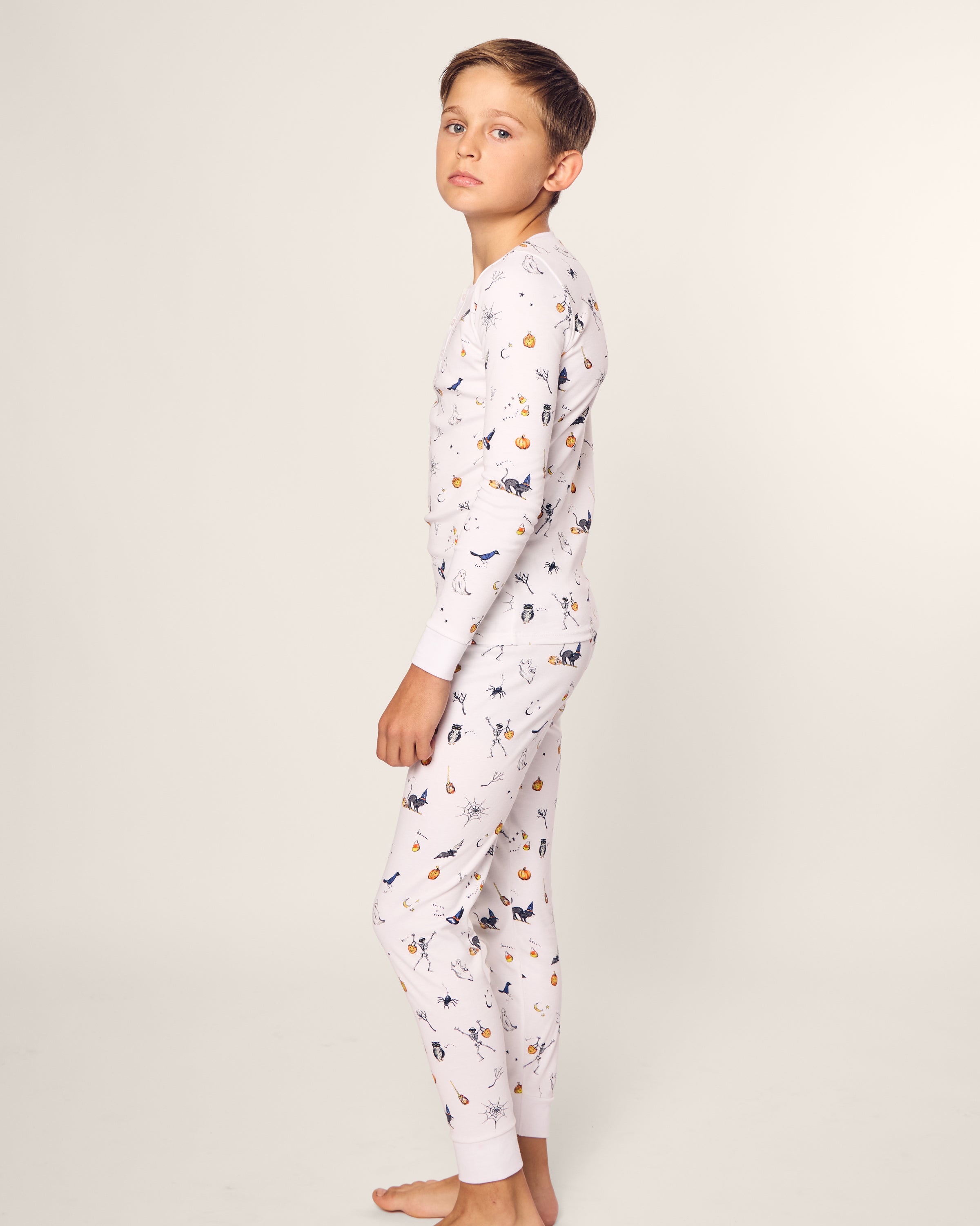 Kid's Pima Snug Fit Pajama Set in Trick or Treat