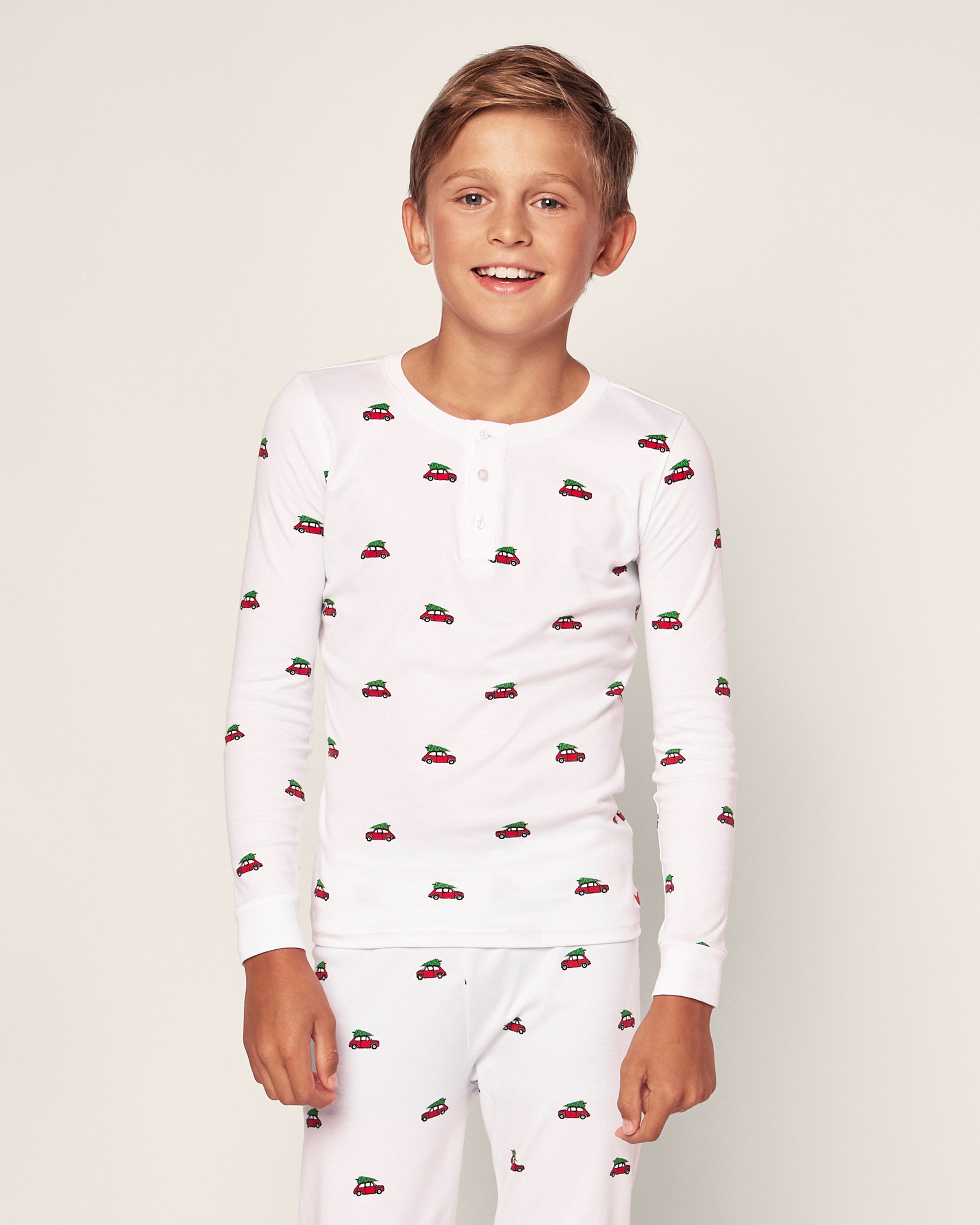 Kid's Pima Snug Fit Pajama Set in Holiday Journey