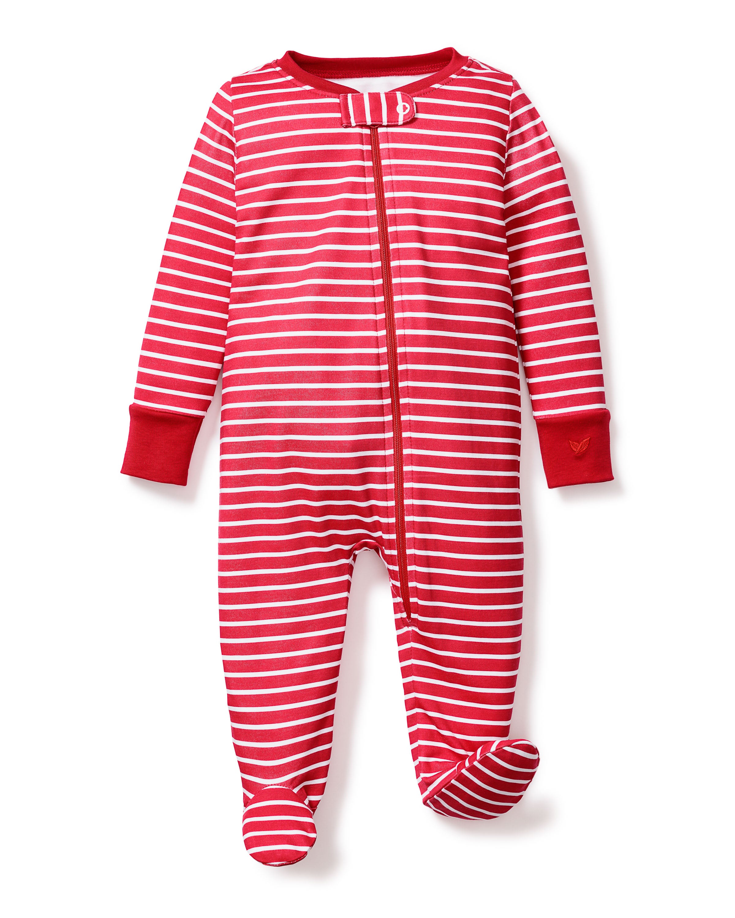 Baby's Pima Romper in Red Stripe