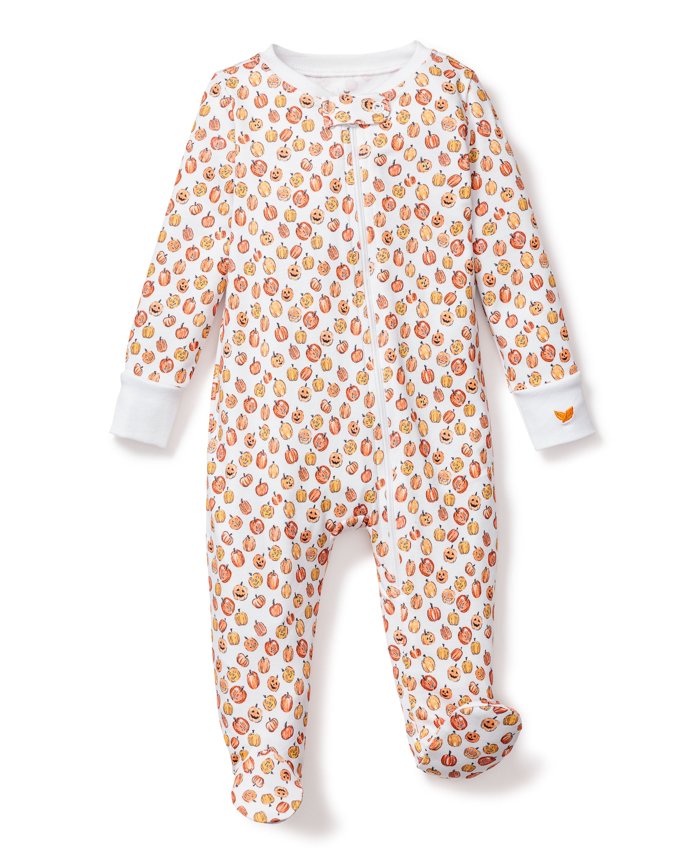 Baby's Pima Romper in Pumpkin Patch