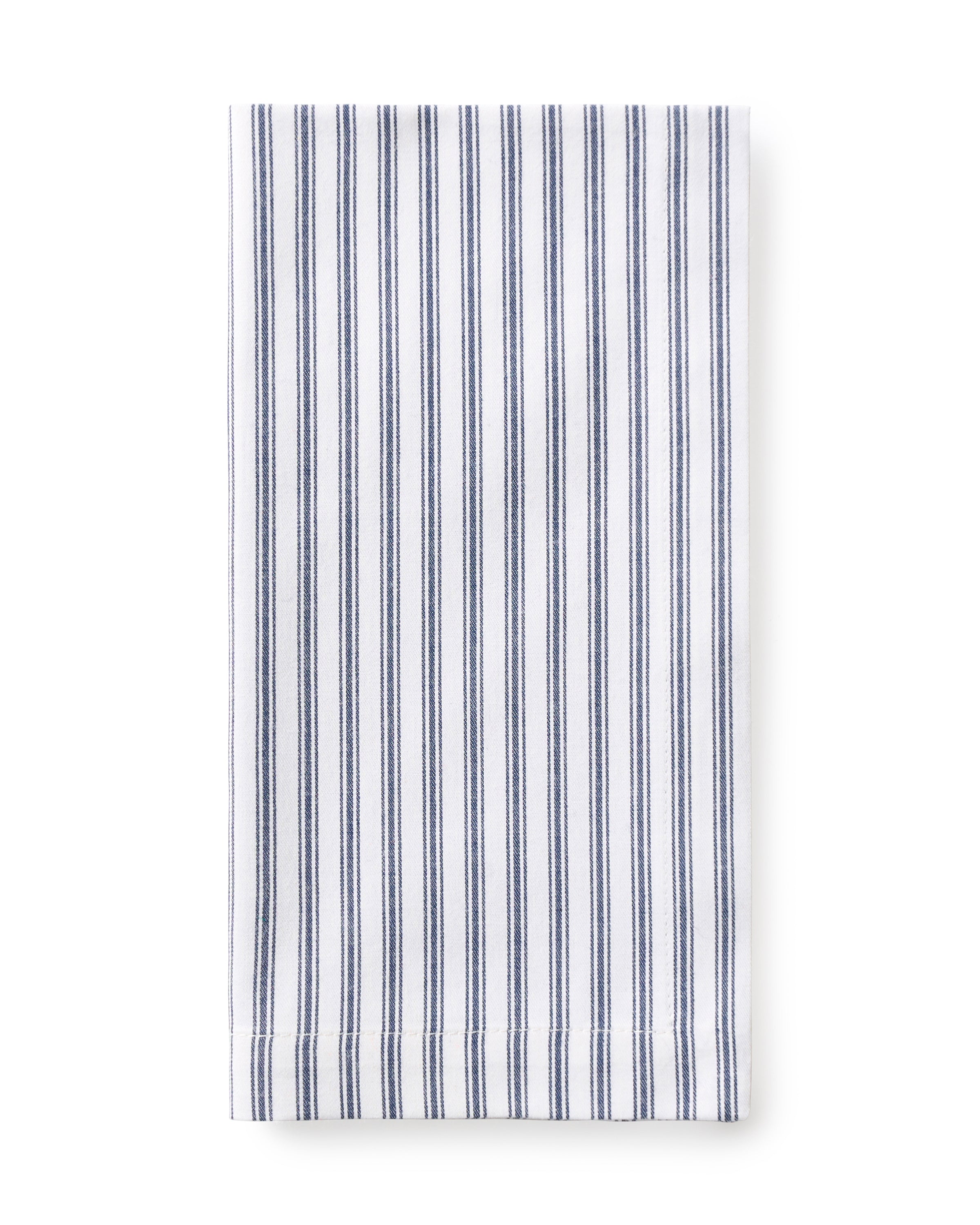 Signature Twill Napkin Set in Navy French Ticking & Timeless Toile