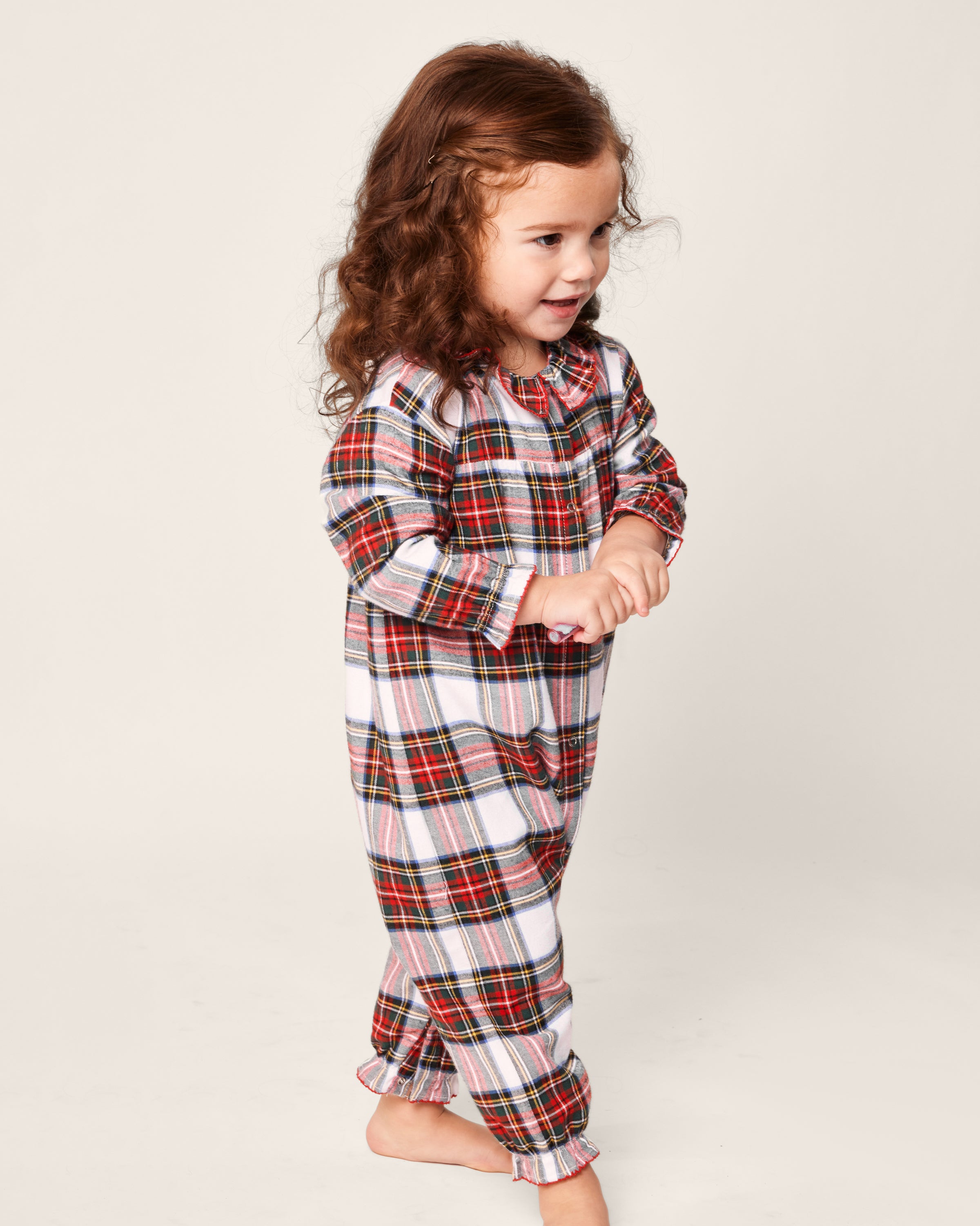 Baby's Twill Madeline Romper in Balmoral Tartan