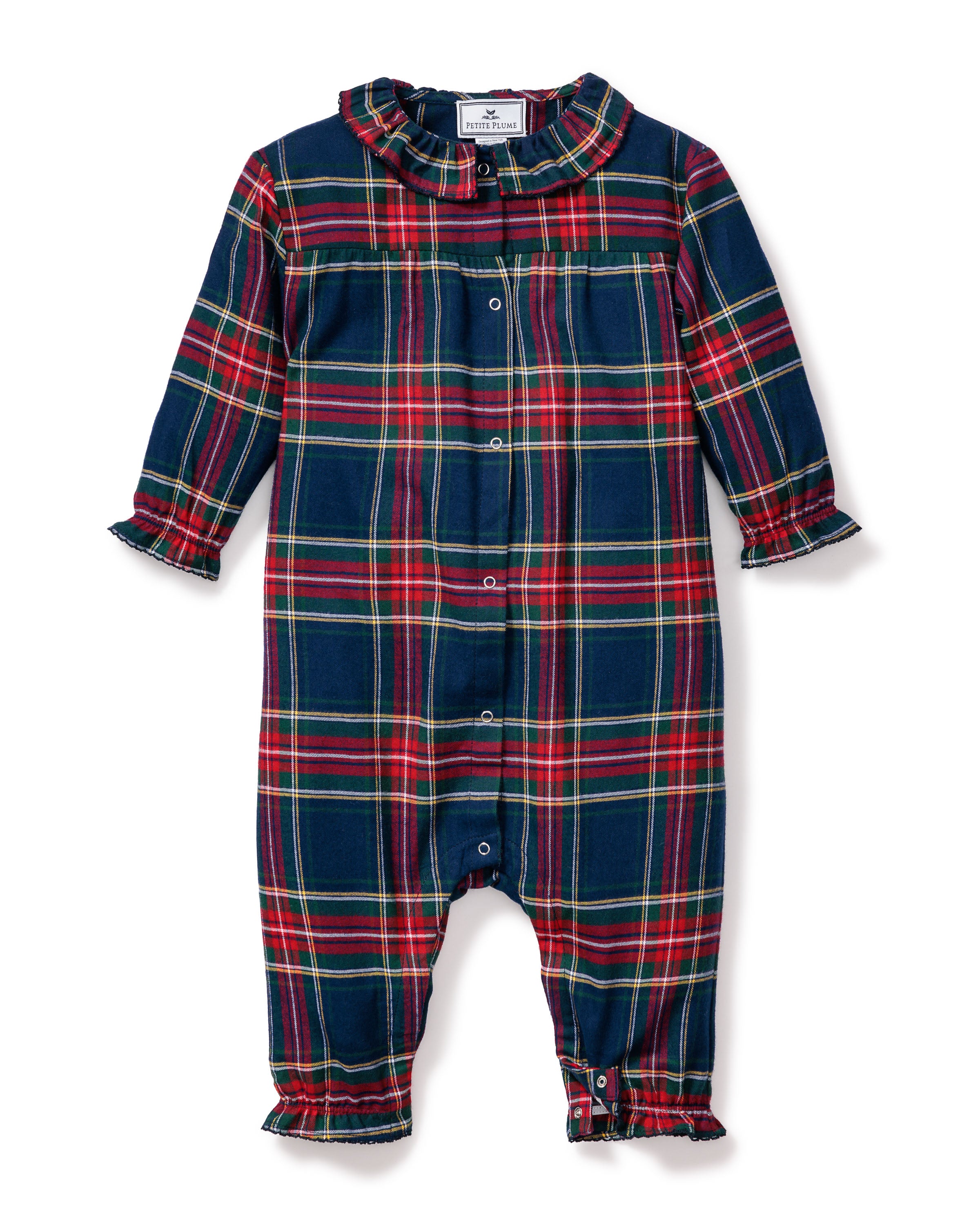 Baby's Twill Madeline Romper in Windsor Tartan