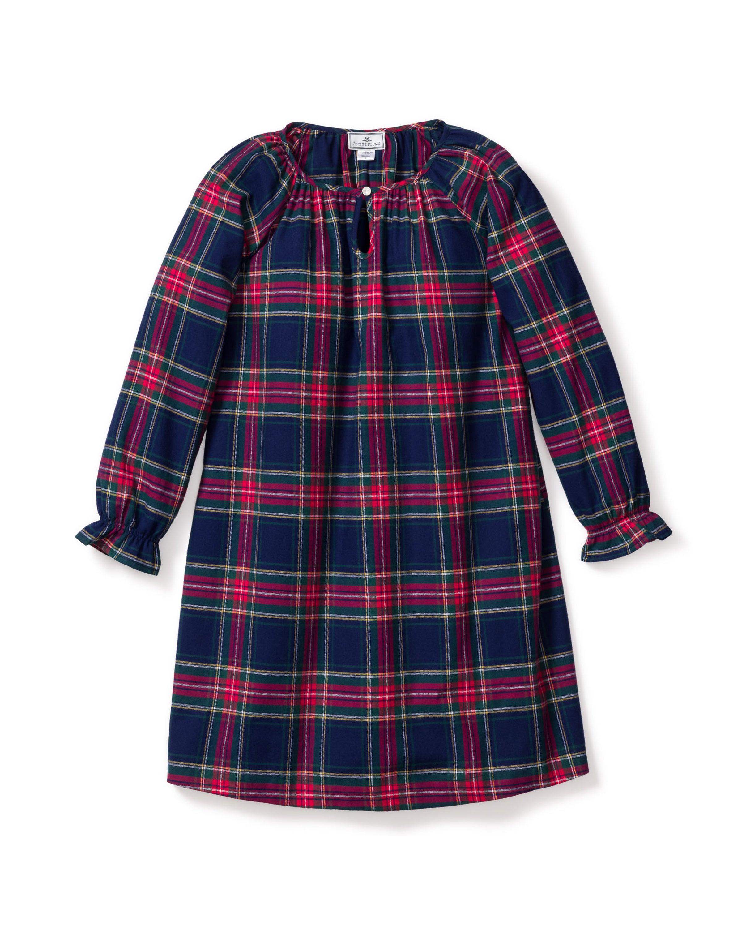 Girl's Brushed Cotton Delphine Nightgown in Windsor Tartan