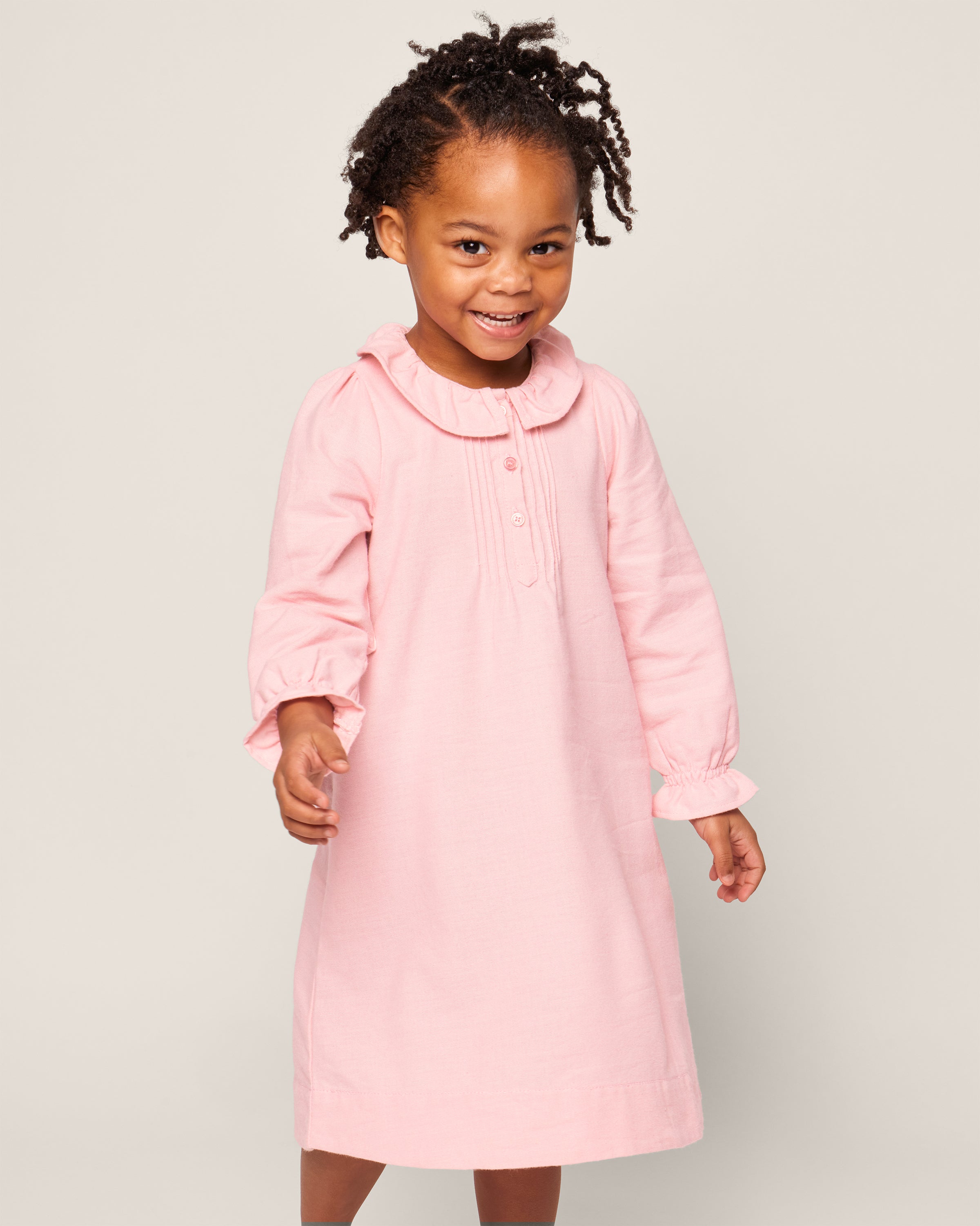 Girl's Flannel Victoria Nightgown in Pink