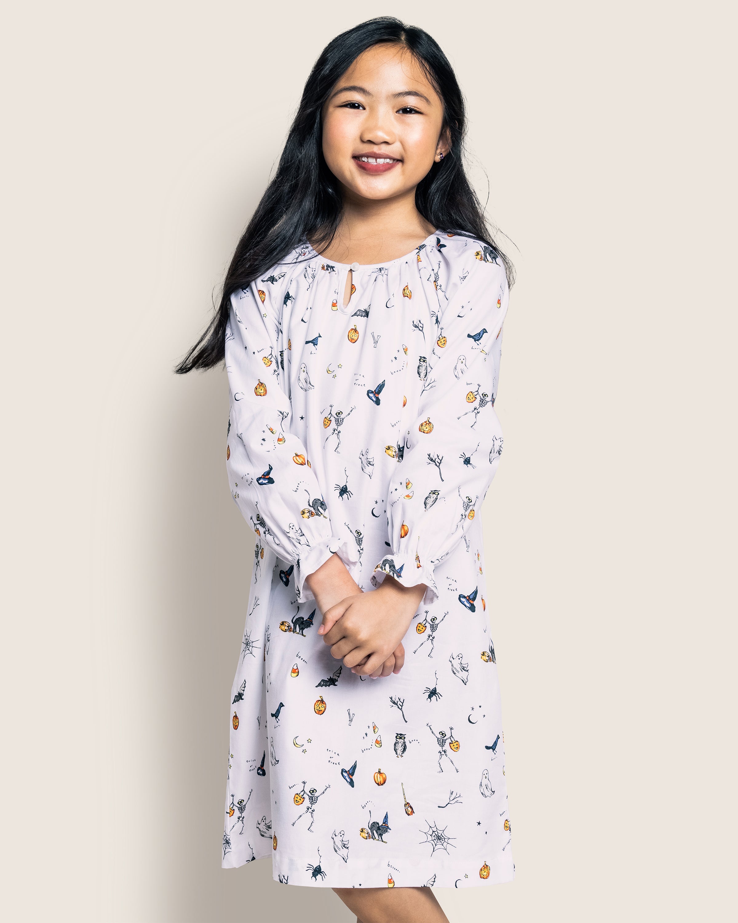 Girl's Twill Delphine Nightgown in Trick or Treat