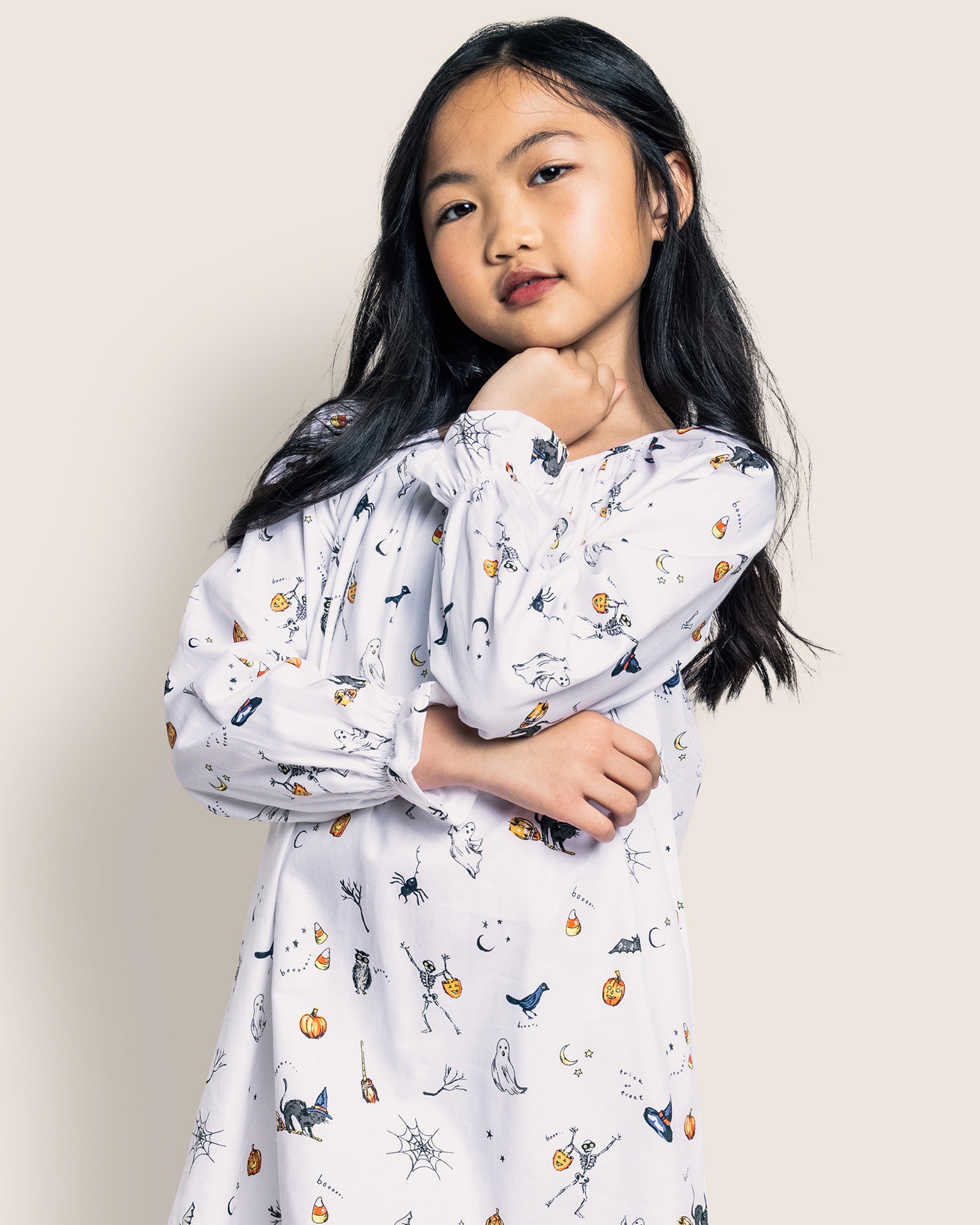 Girl's Twill Delphine Nightgown in Trick or Treat