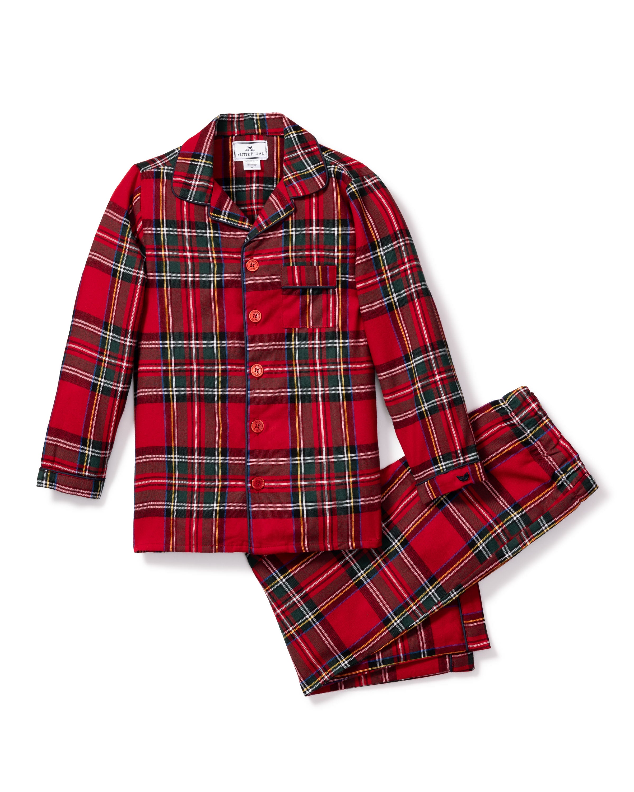 Kid s Brushed Cotton Pajama Set in Imperial Tartan