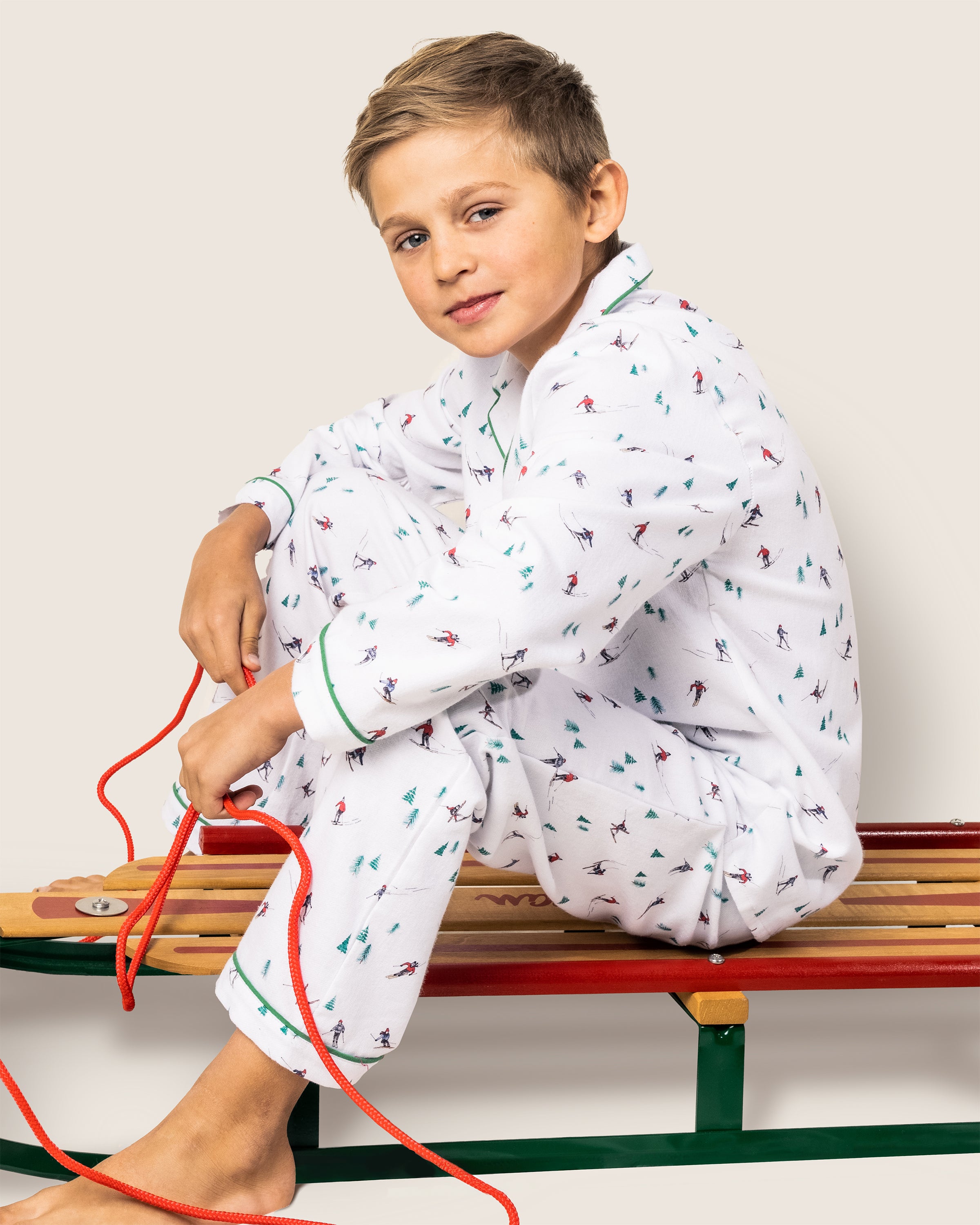 Kid's Flannel Pajama Set in Après Ski