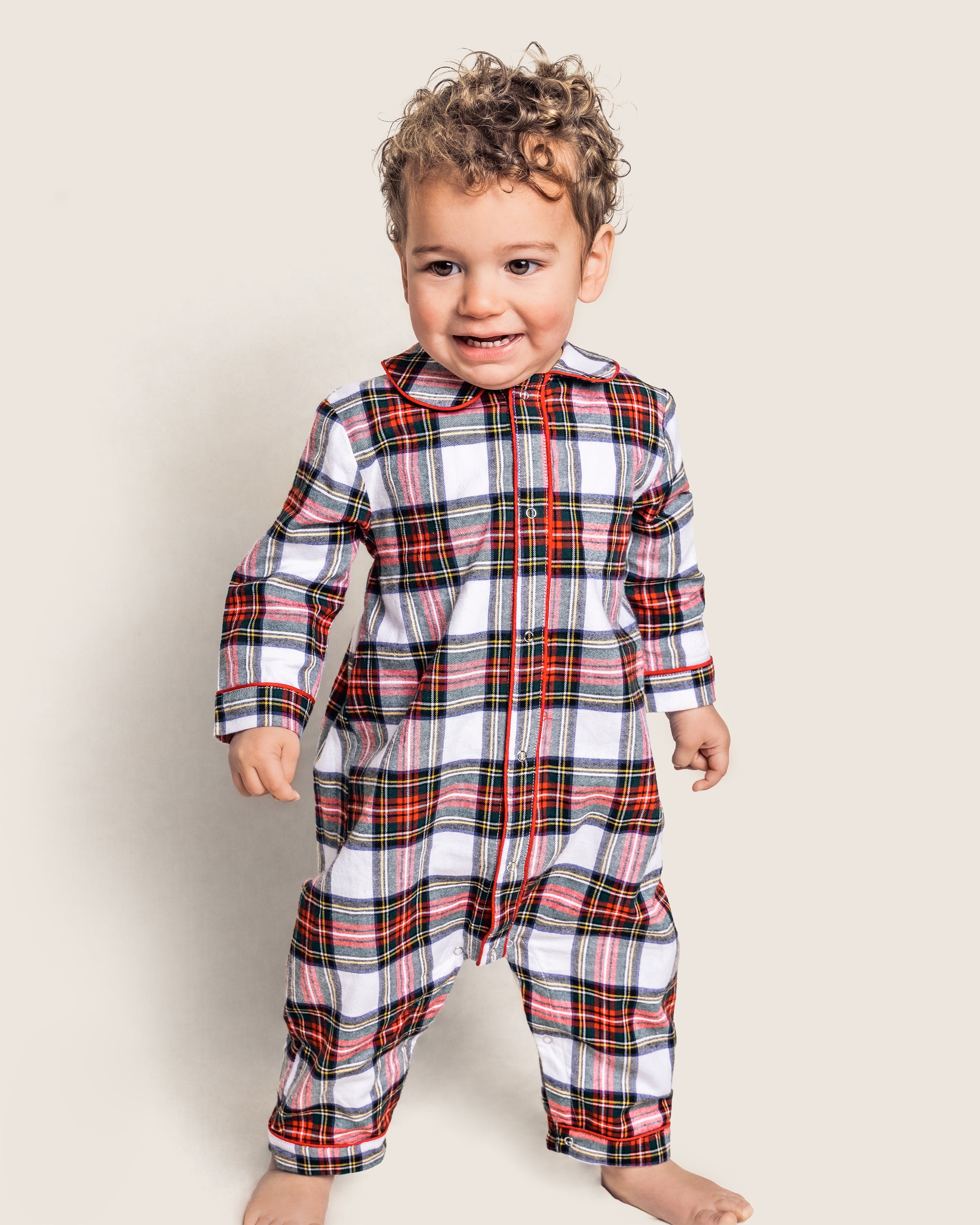 Baby's Brushed Cotton Cambridge Romper in Balmoral Tartan