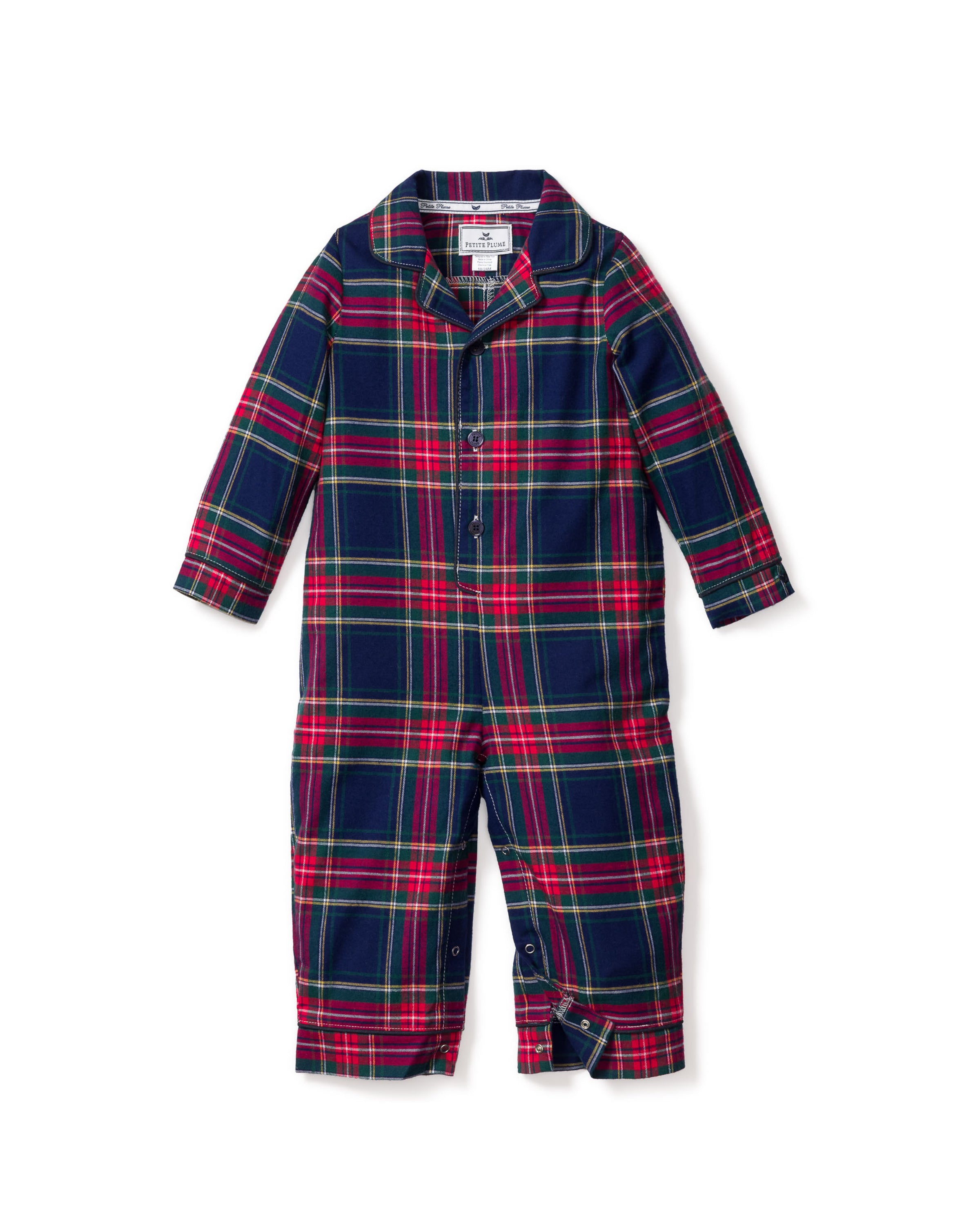 Baby's Brushed Cotton Classic Romper in Windsor Tartan