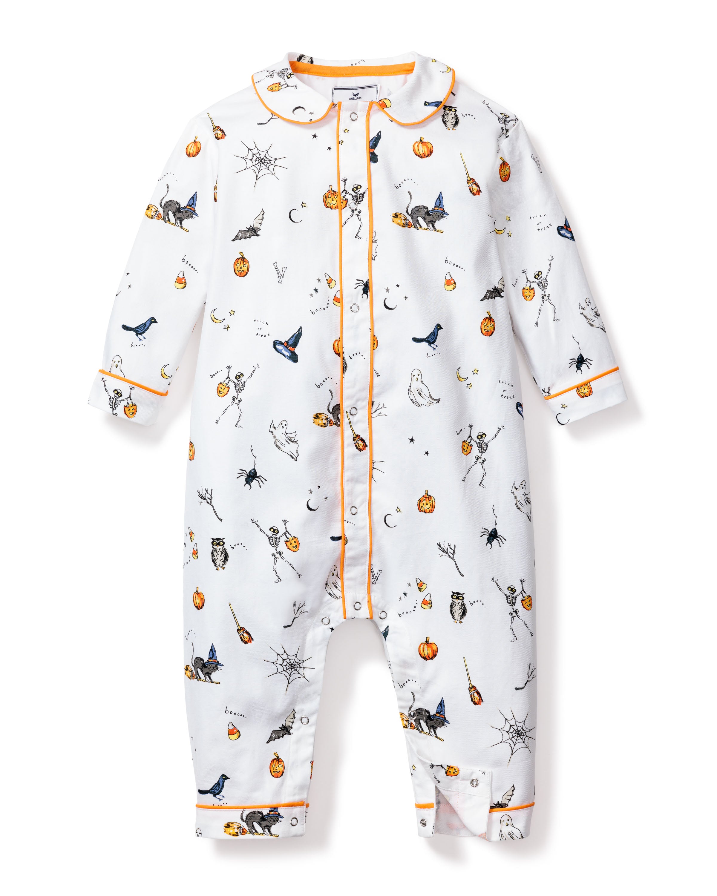 Baby's Twill Cambridge Romper in Trick or Treat