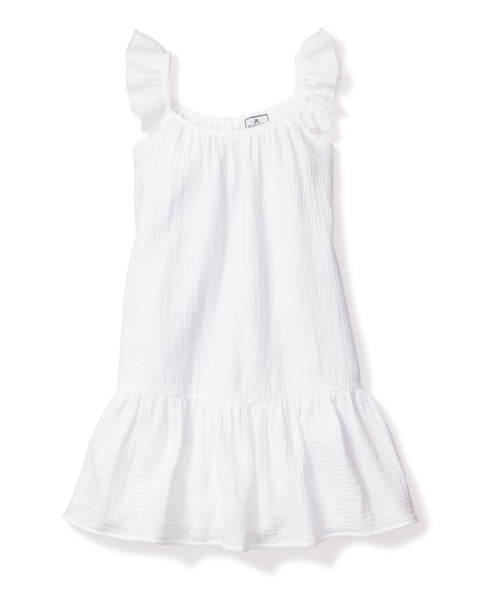 White Cotton Gauze Dress by Onesta X Percy Langley