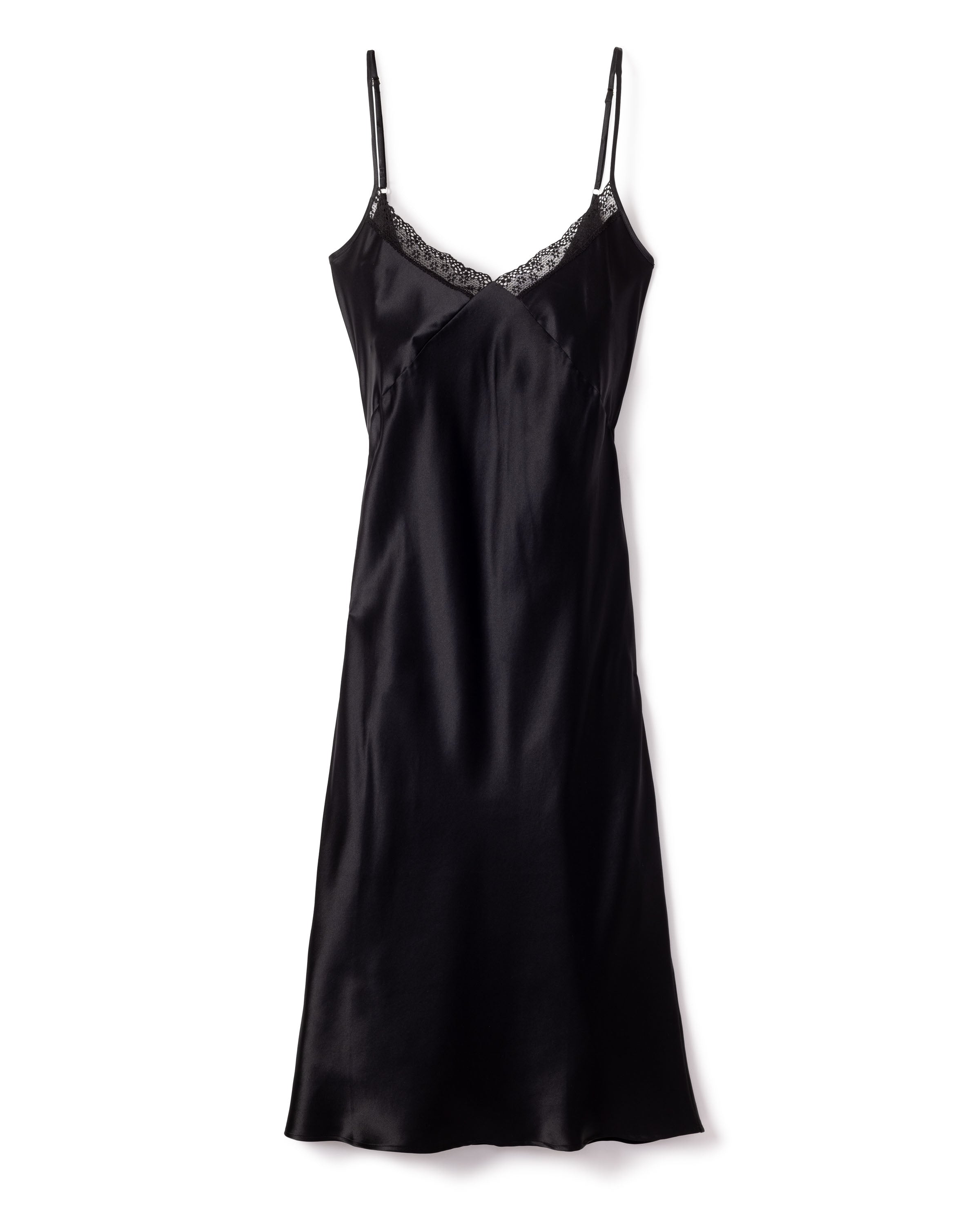 Black Silk Nightdress, Luxury Chemise, Nightwear
