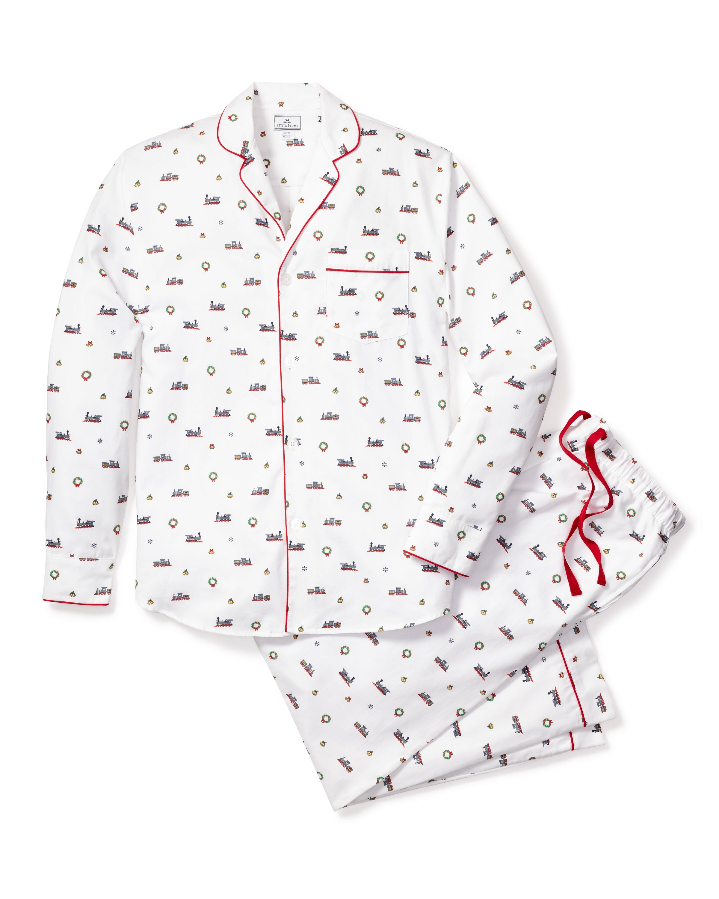 Men's Twill Pajama Set in Arctic Express