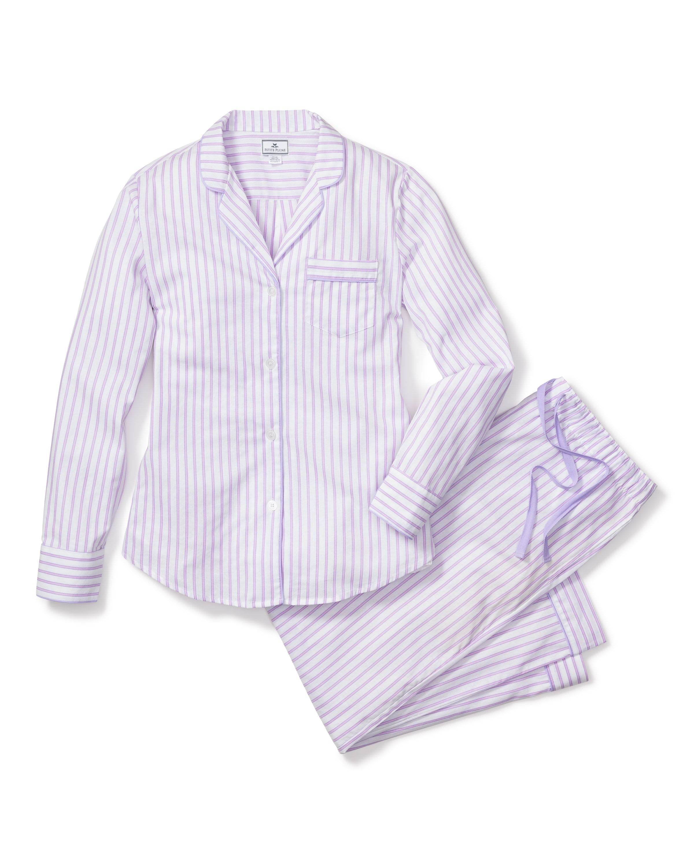 Luxury Violet Silk Pajama Set (Initials Available)