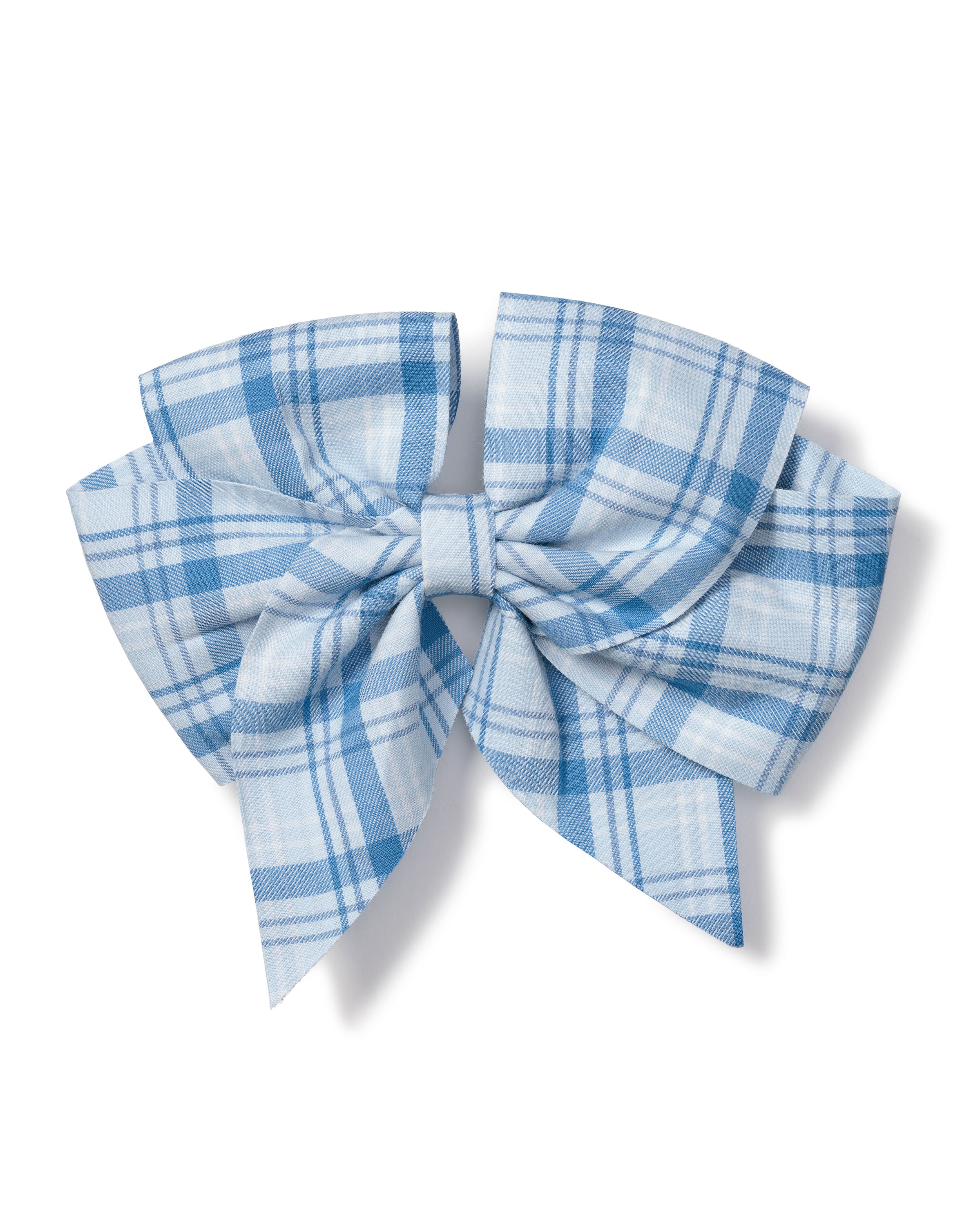 Girl's Twill Hair Bow in Seafarer Tartan