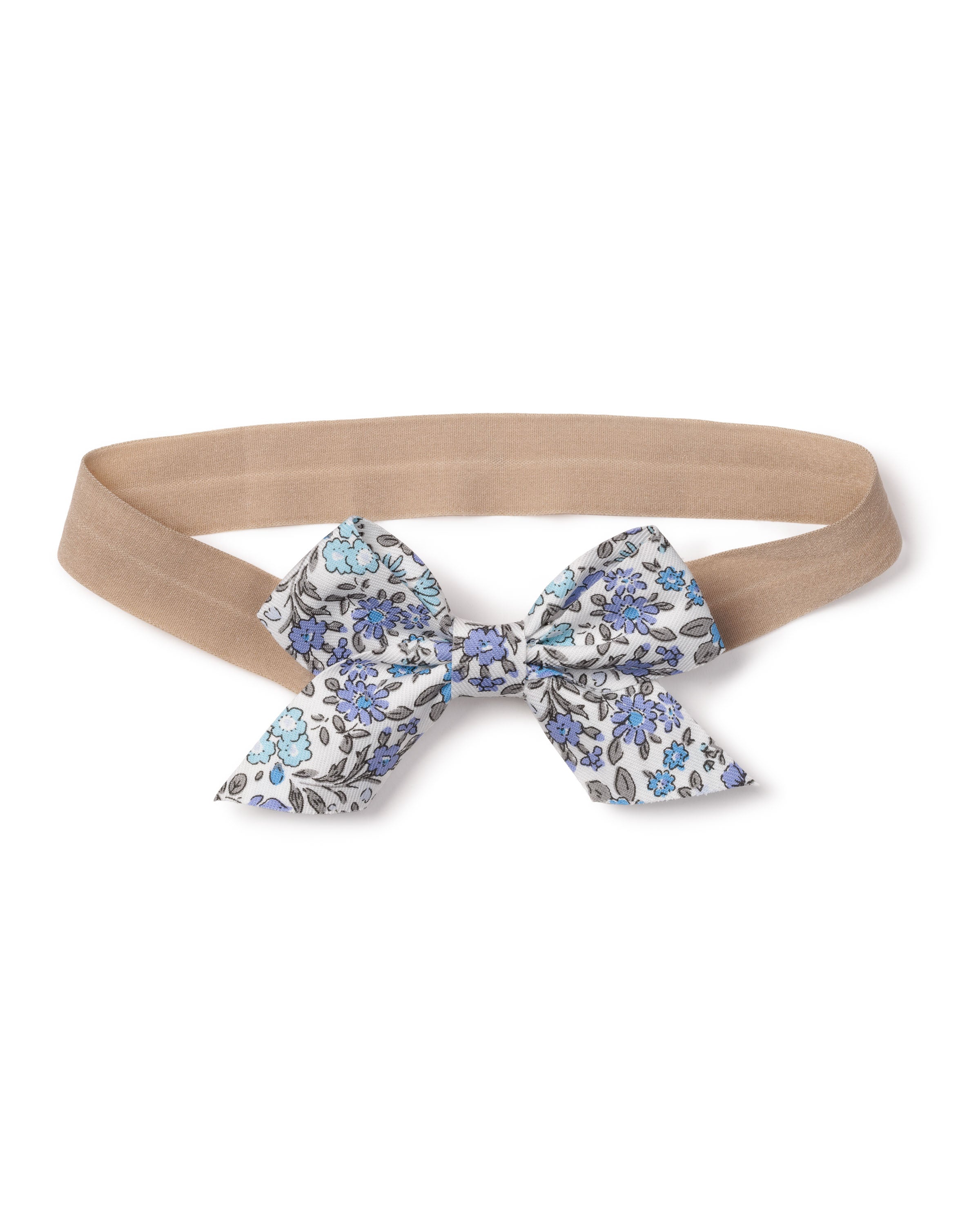 Girl's Twill Hair Bows in Fleur D'Azur