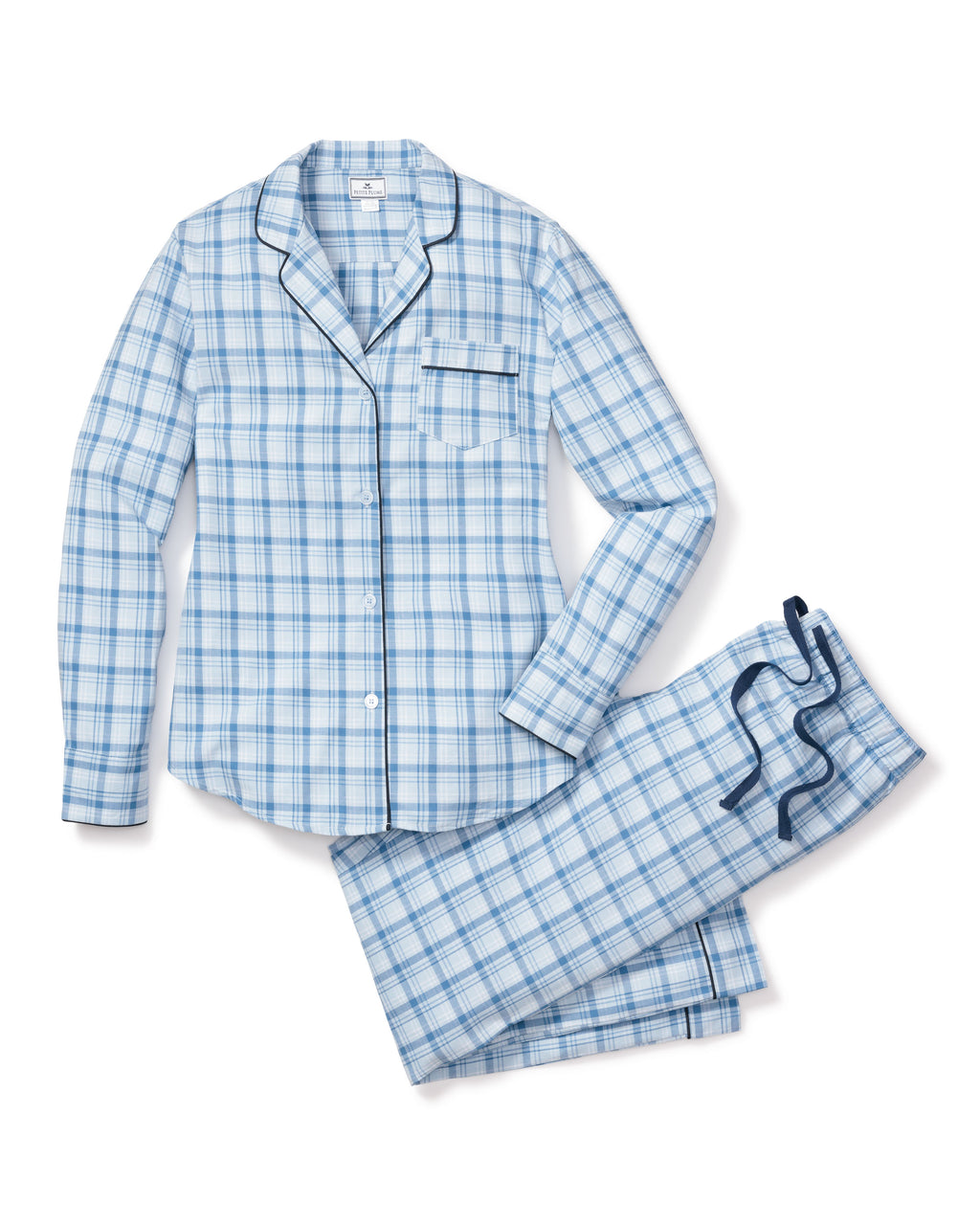 Women's Twill Pajama Set in Seafarer Tartan – Petite Plume