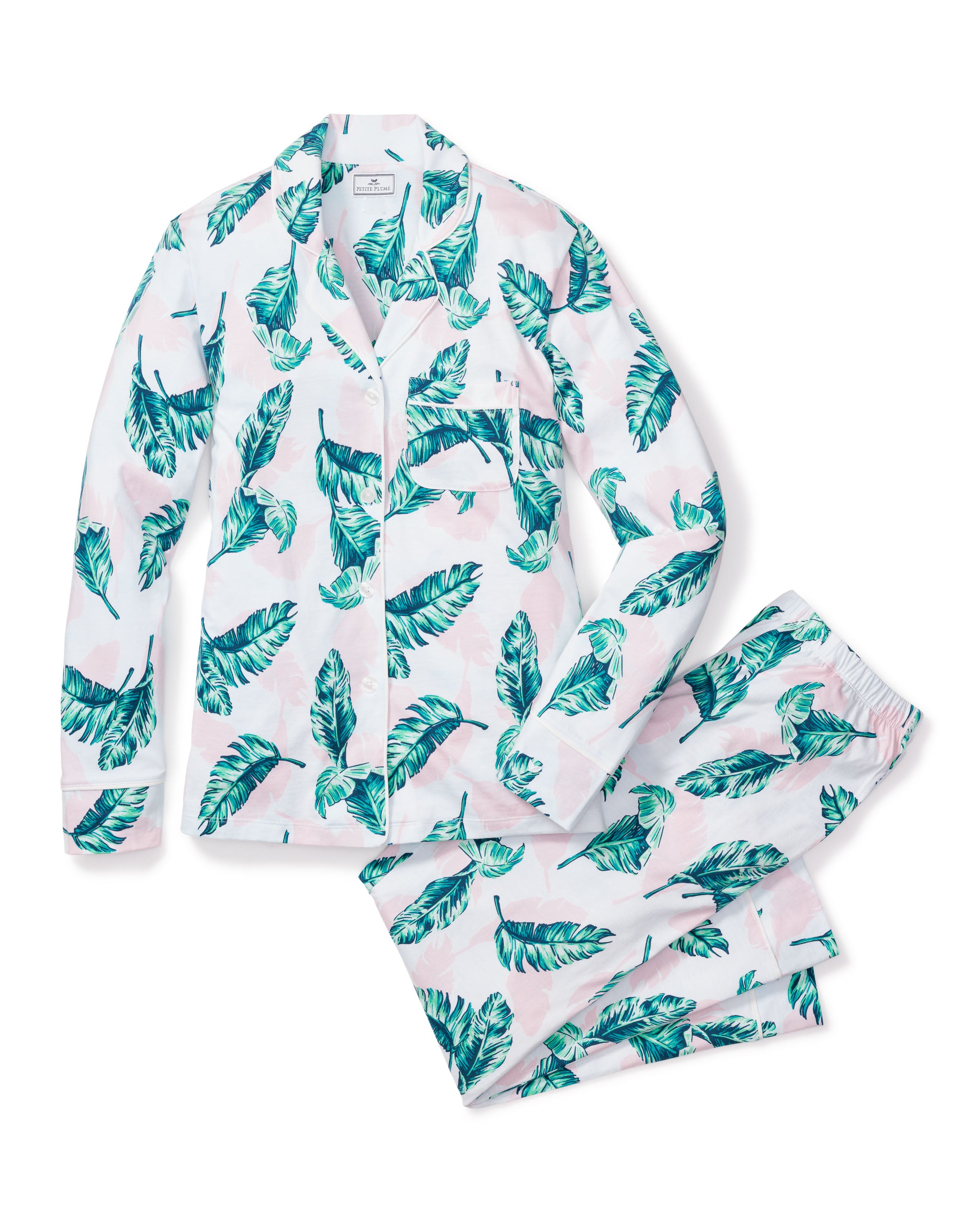 Women's Pima Pajama Set in St. Tropez Palms