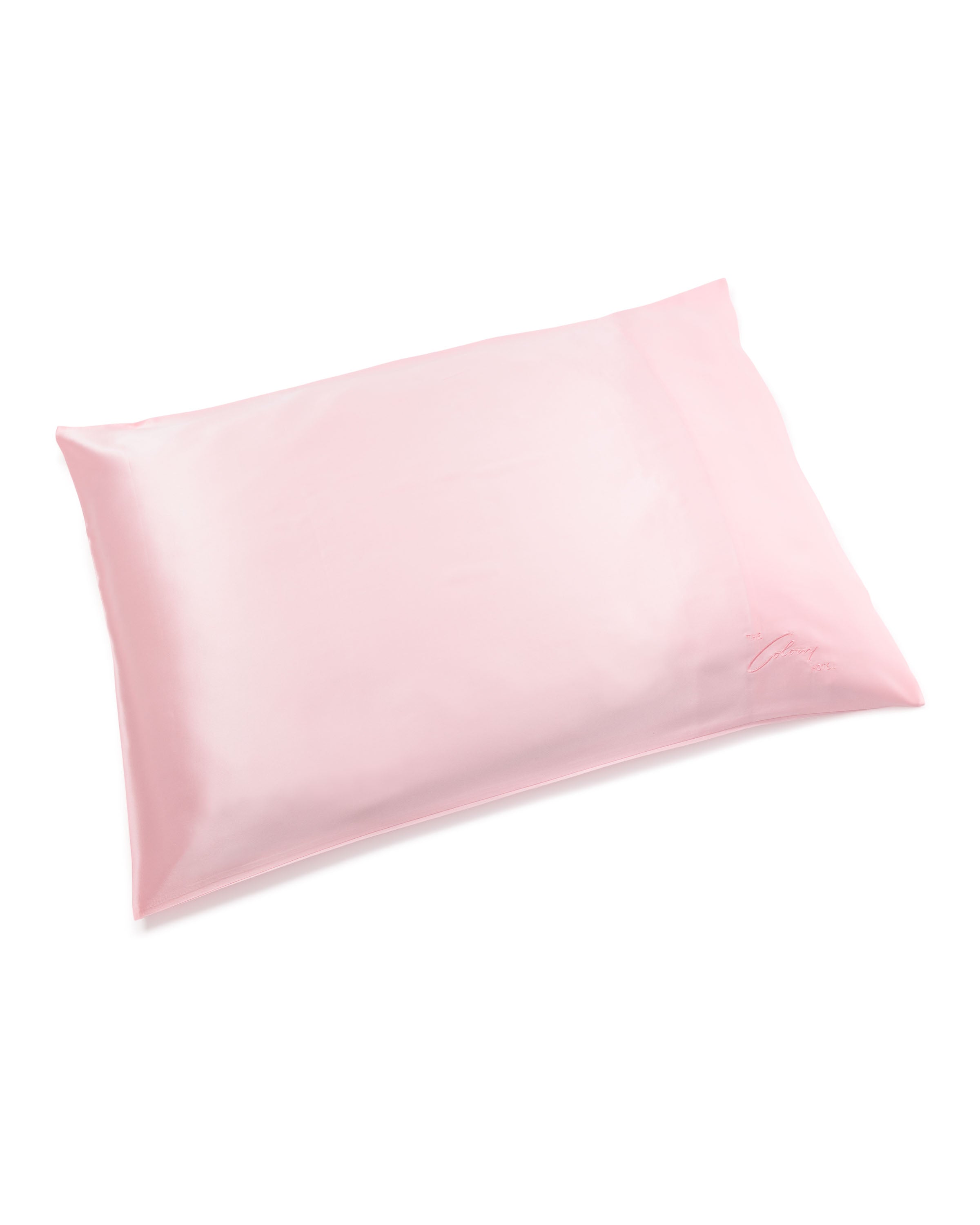 Colony Hotel x Petite Plume Silk Pillow Cover in Pink