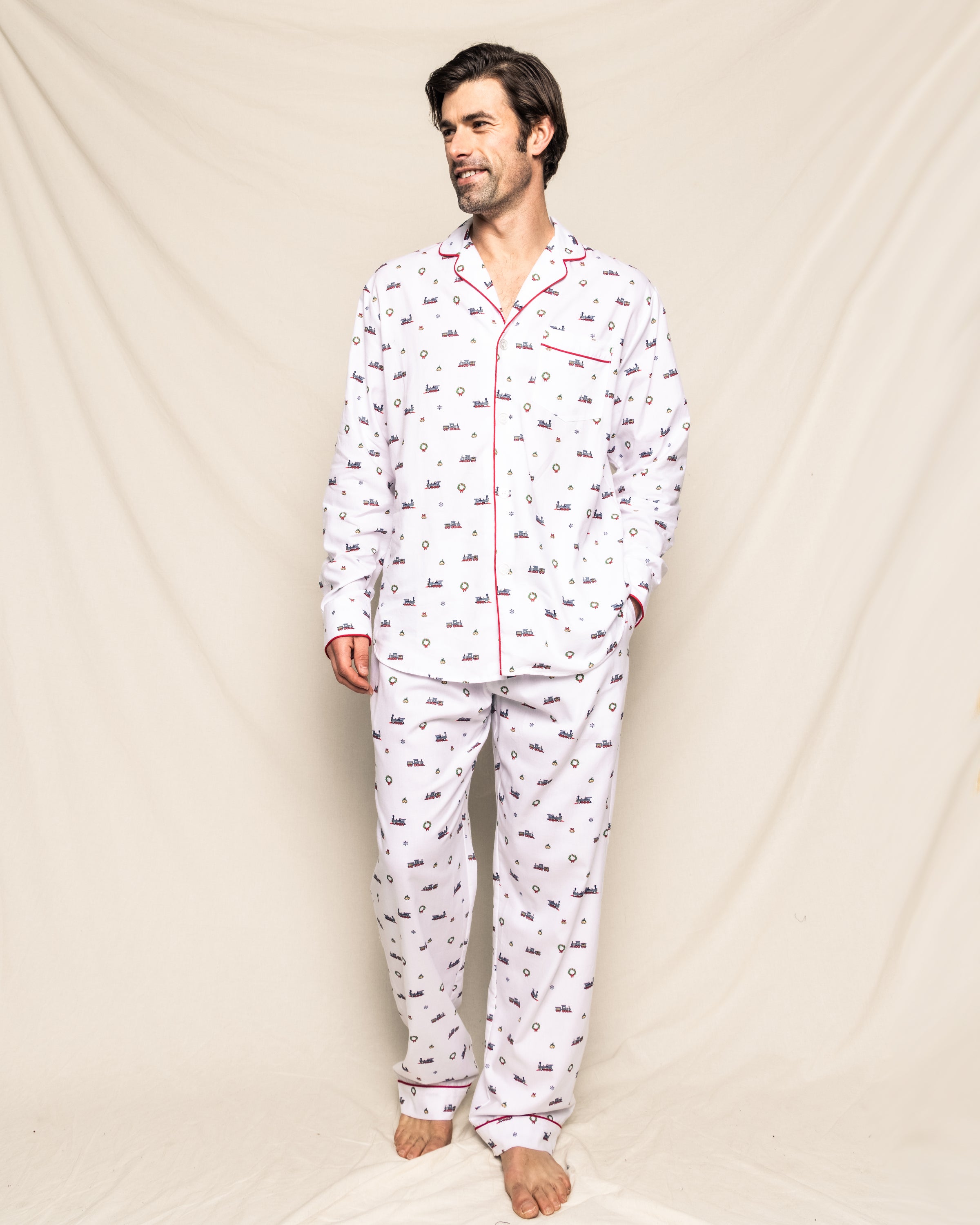 Men's Twill Pajama Set in Arctic Express