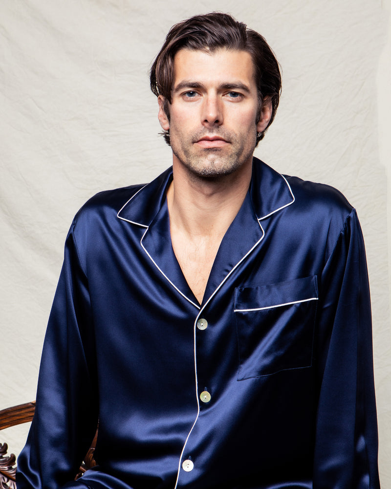 Luxury Silk Pajamas for Men, 22 Momme Silk