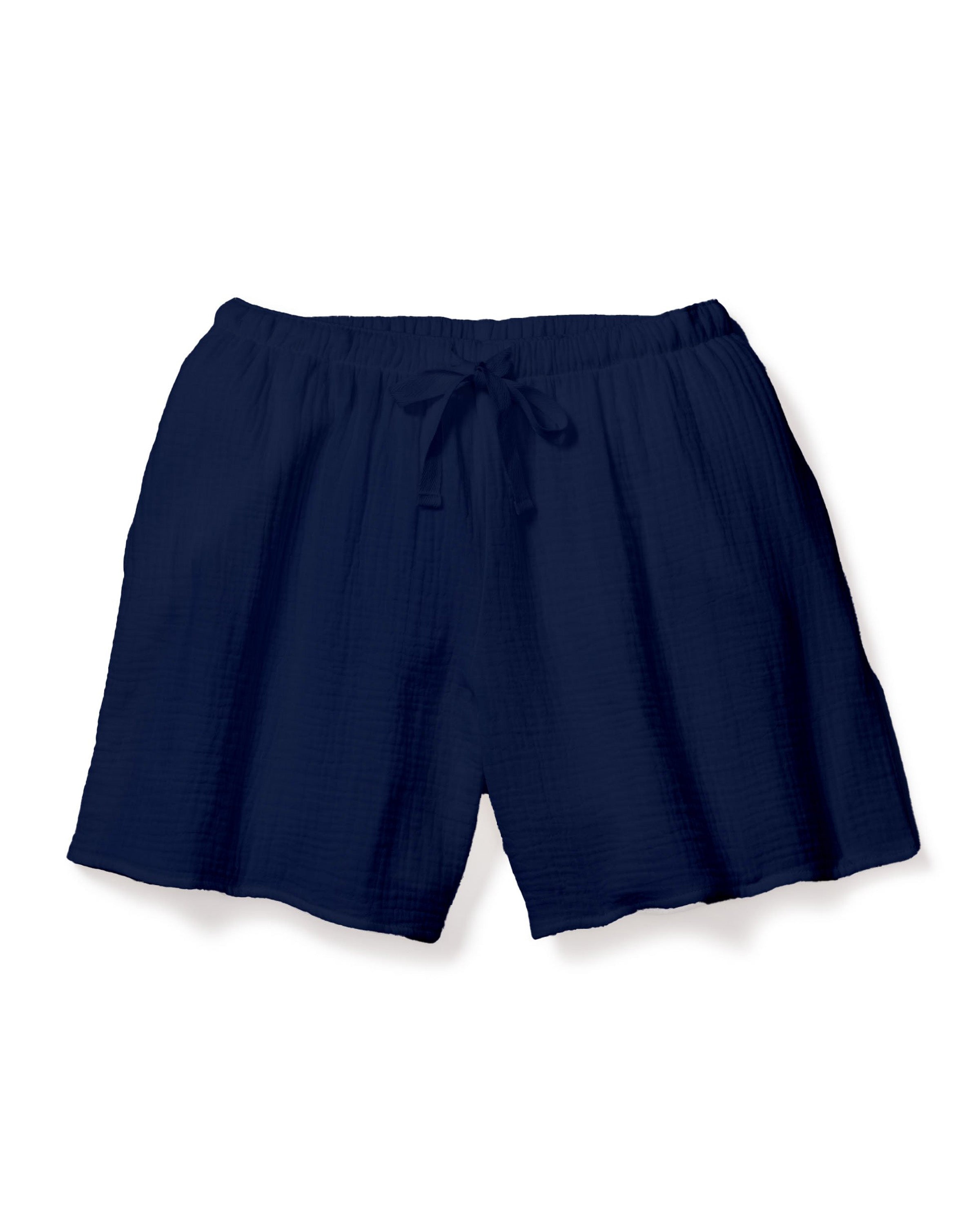 Women's Gauze Drawstring Shorts in Navy