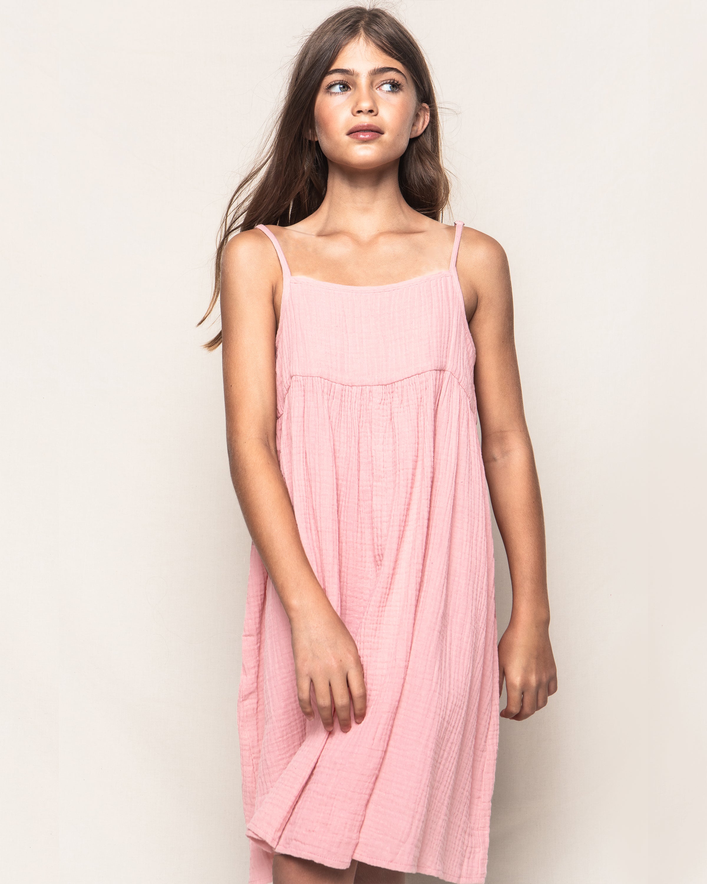 Girl's Gauze Serene Sundress in Pink