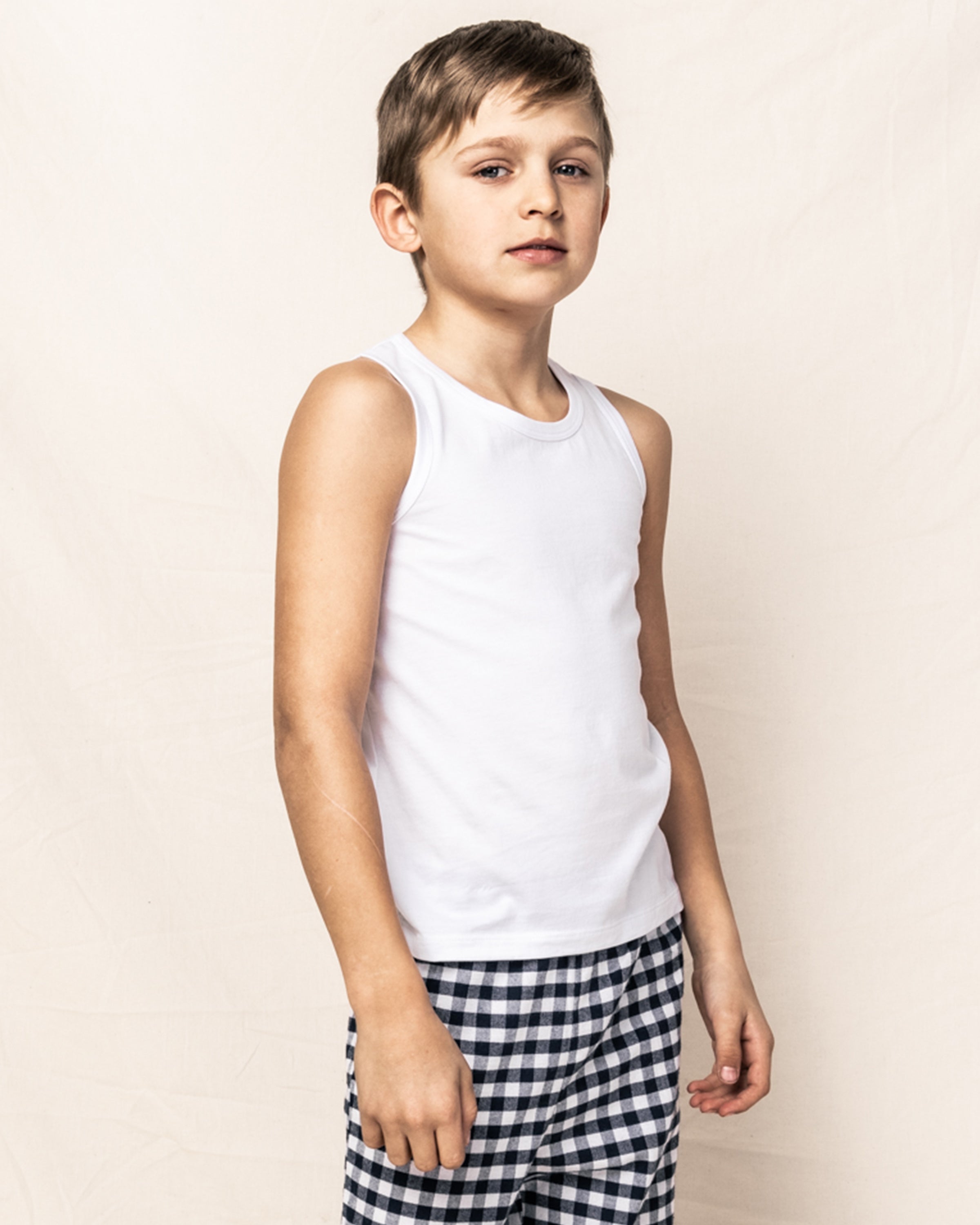 Kid's Pima Tank Top in White