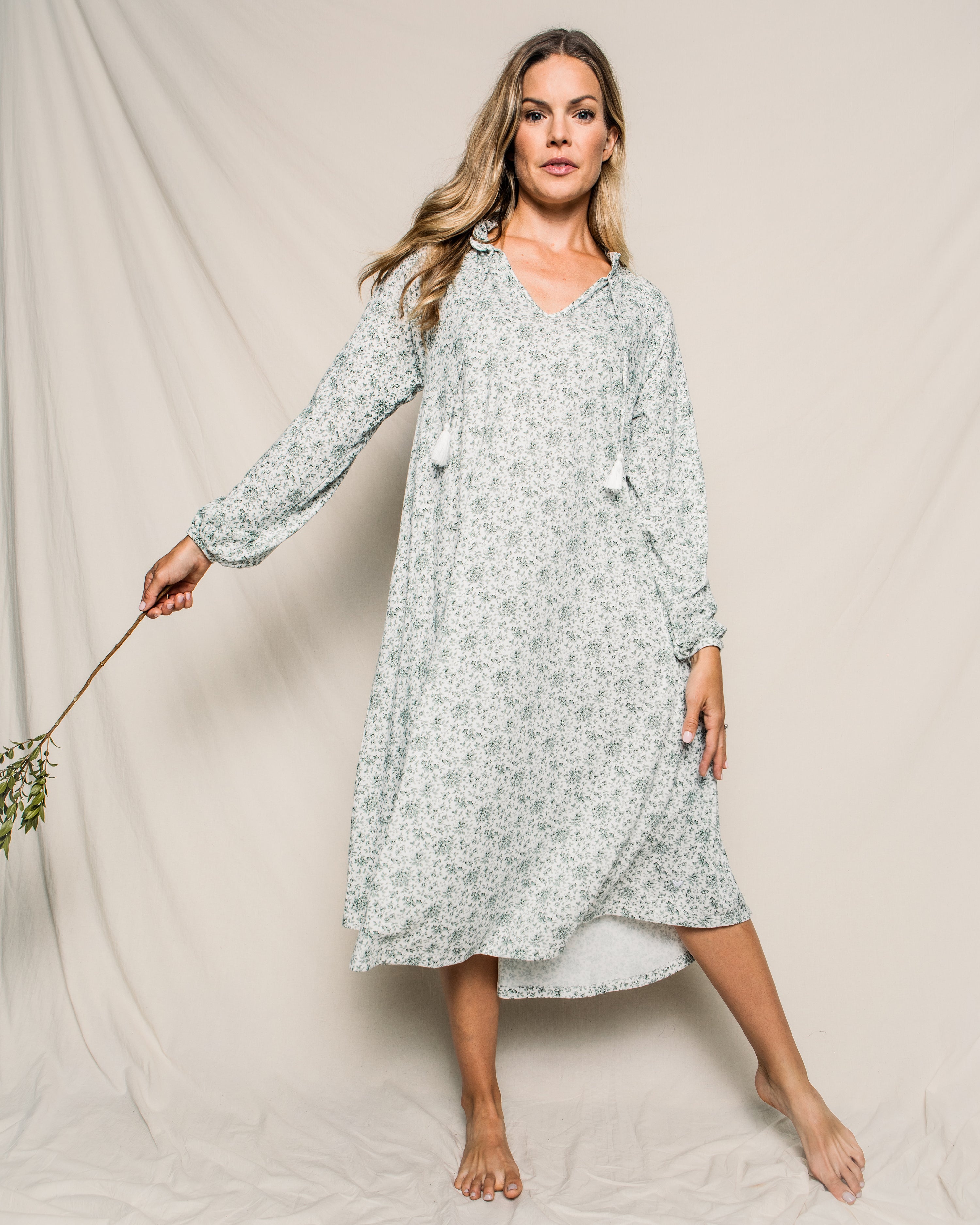 Women's Pima Garbo Nightgown in Sussex Evergreen