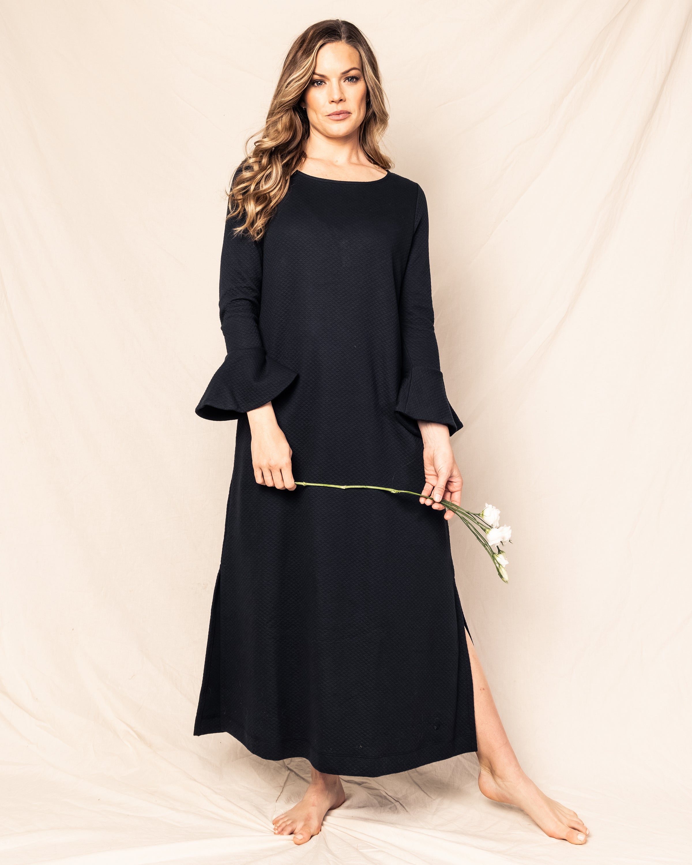 Women's Pima Ophelia Nightgown in Black