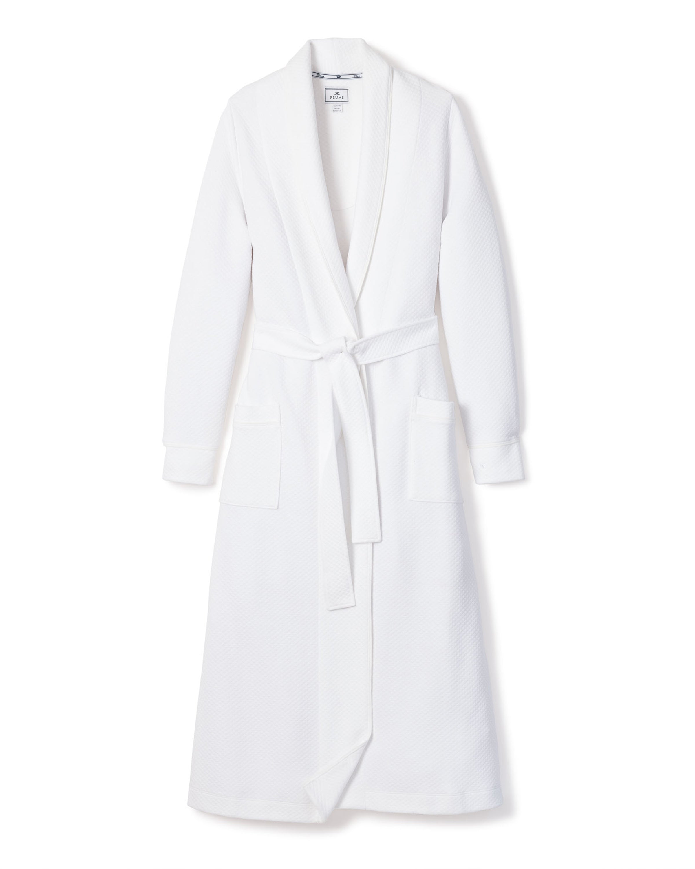 Women's Pima Ophelia Robe in White Jacquard