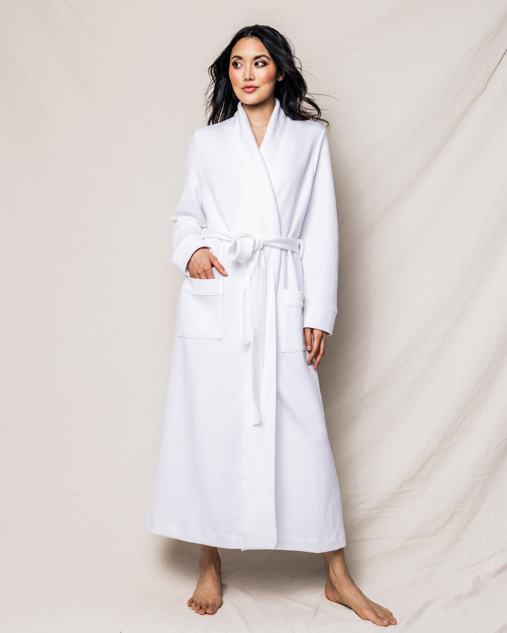 Women's Luxe Jacquard Pima Ophelia Robe | Petite Plume