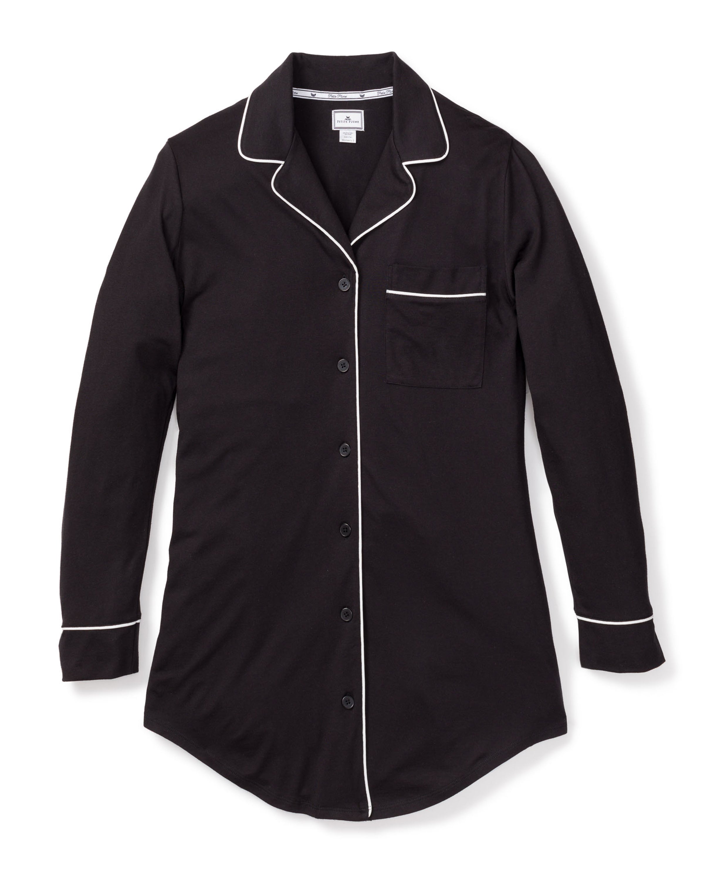 Women's Pima Nightshirt in Black