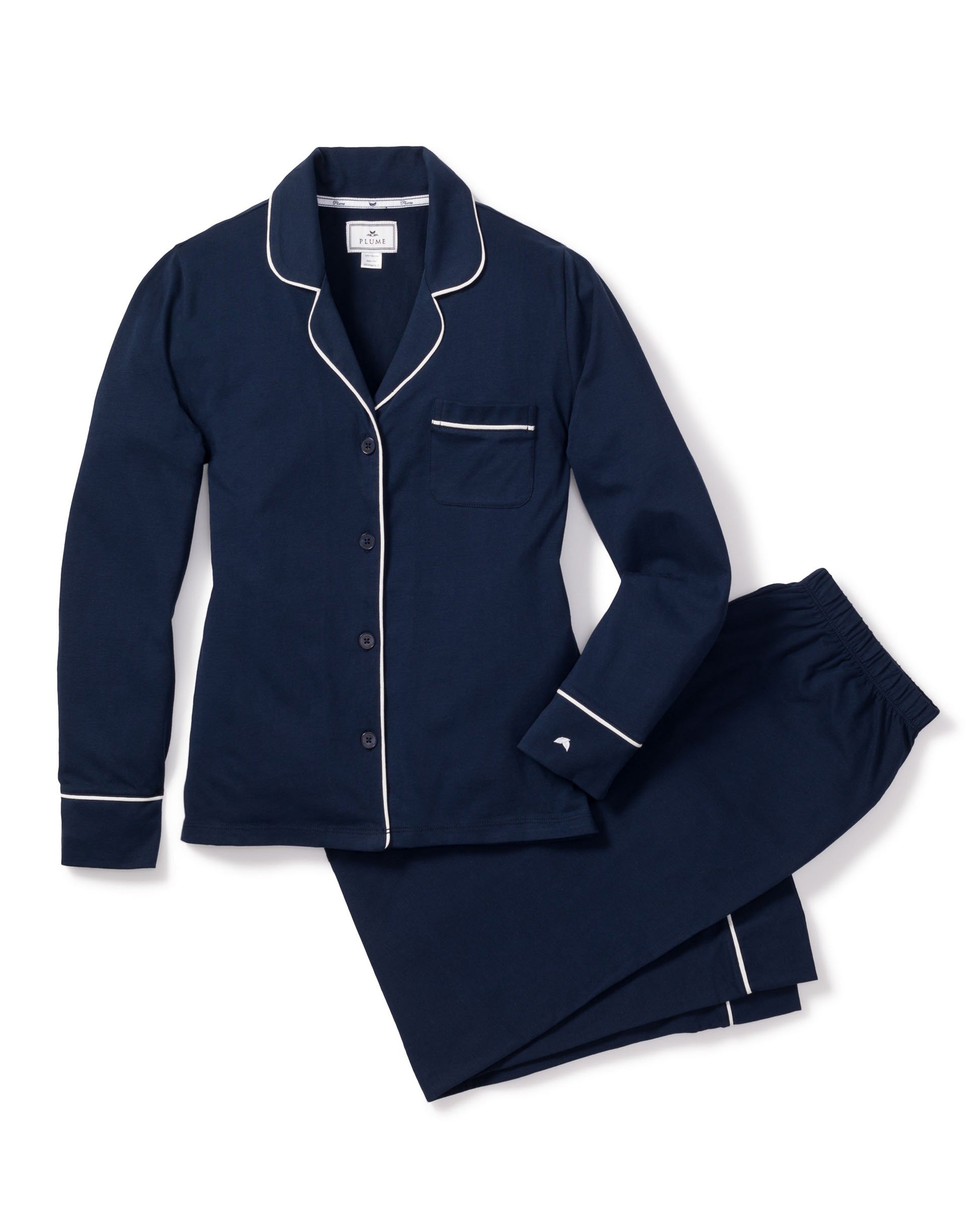 Women’s Pima Pajama Set in Navy