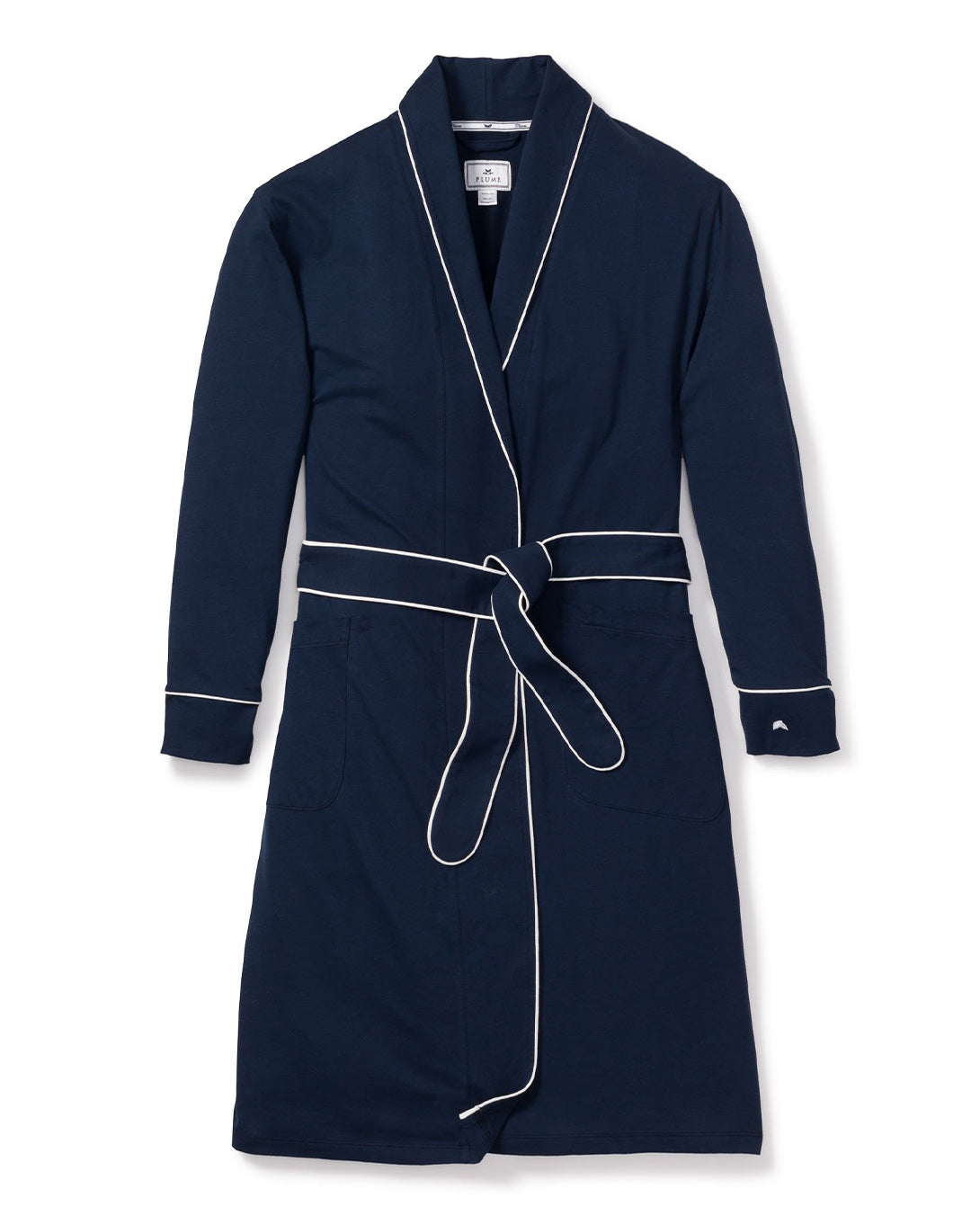 Women's Pima Robe in Navy