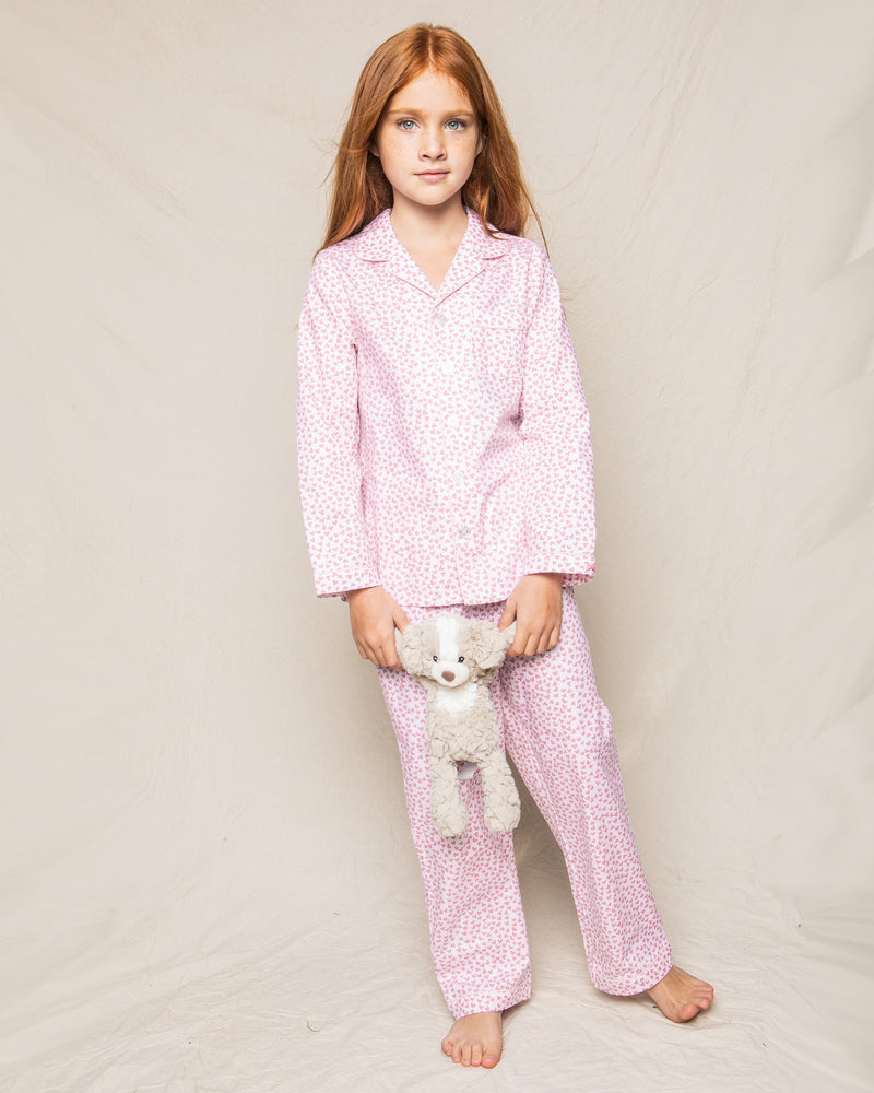Kid's Twill Pajama Set in Sweethearts – Petite Plume