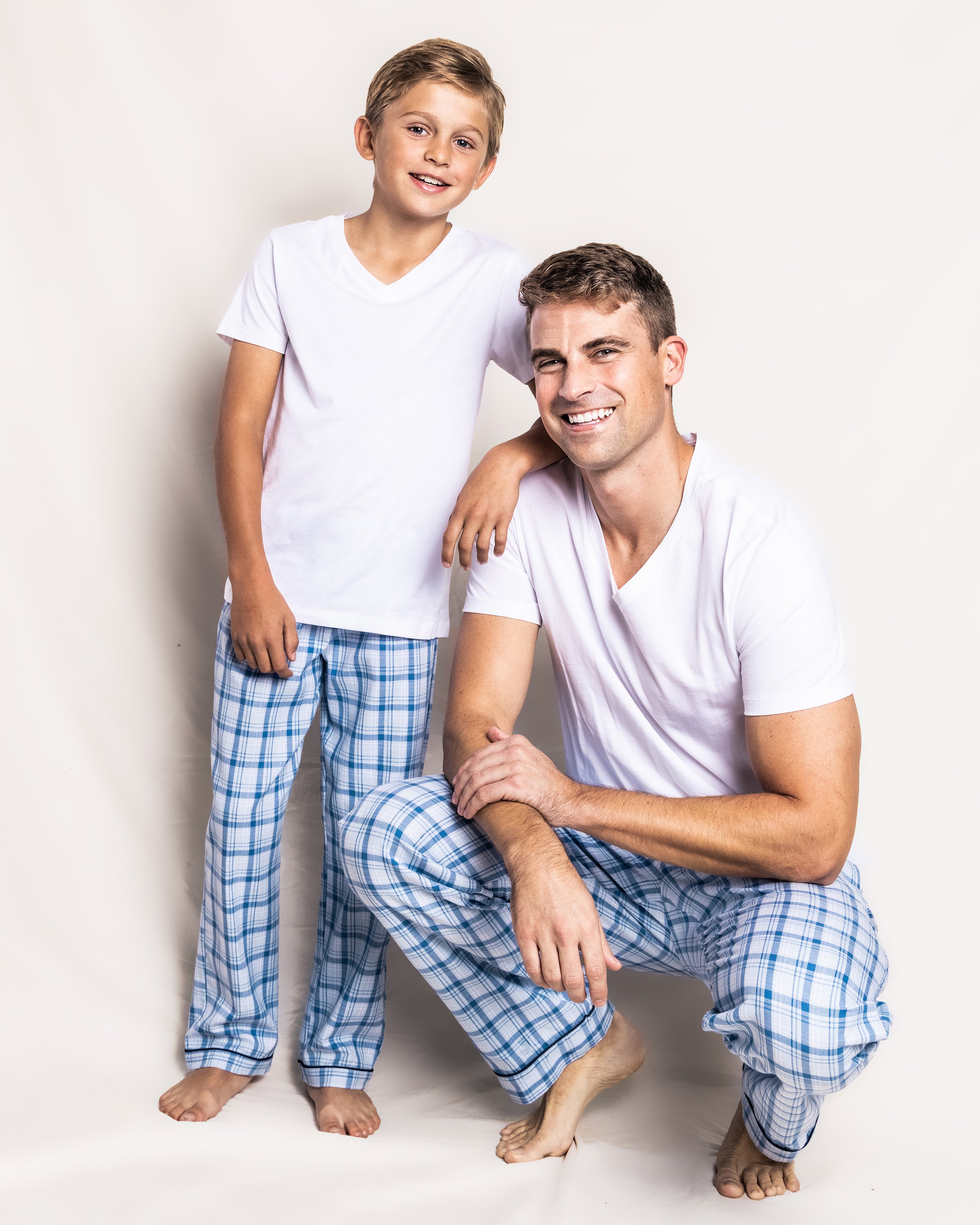 Kid's Twill Pajama Pants in Seafarer Tartan